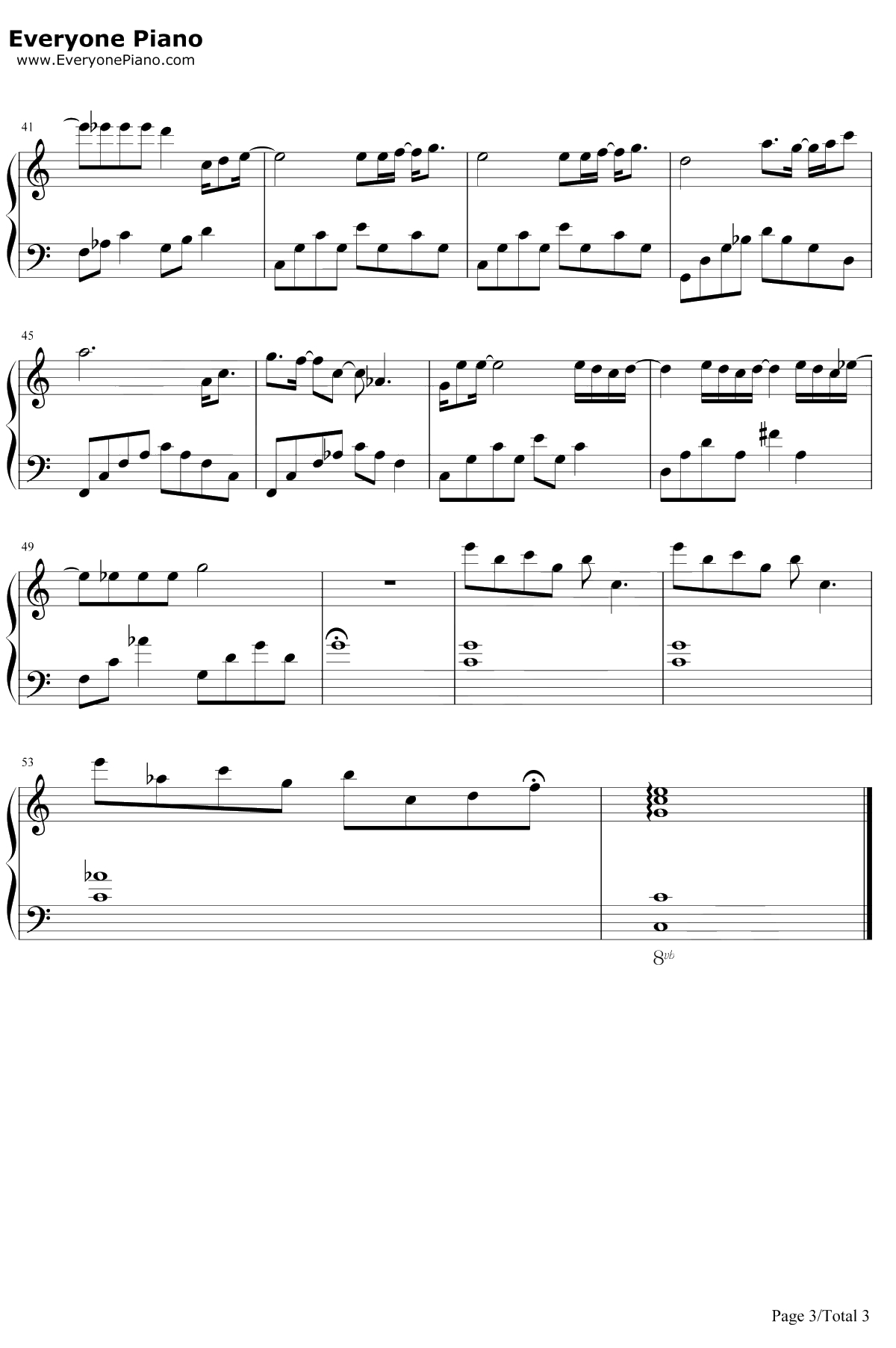 别让我走远钢琴谱-林宥嘉-我们与恶的距离主题曲3