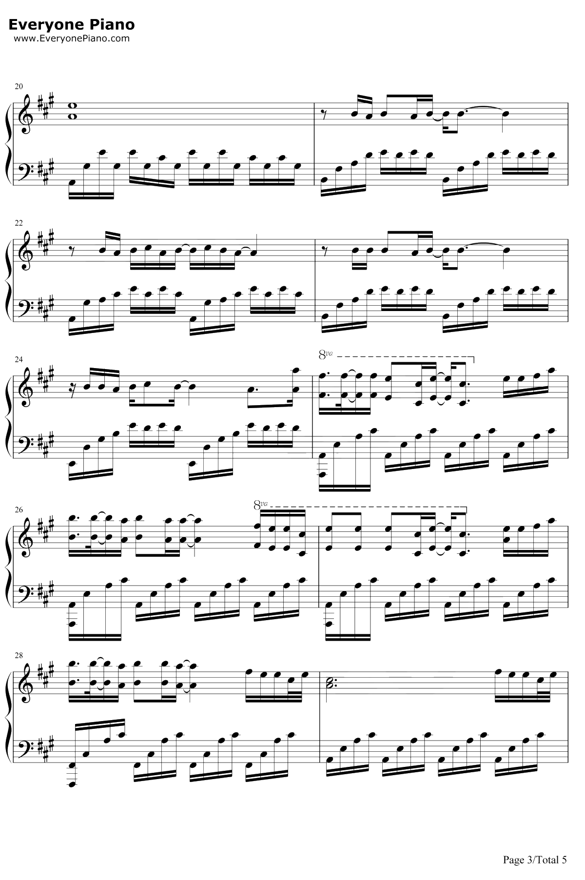 生如夏花钢琴谱-朴树-我不是药神宣传主题曲3