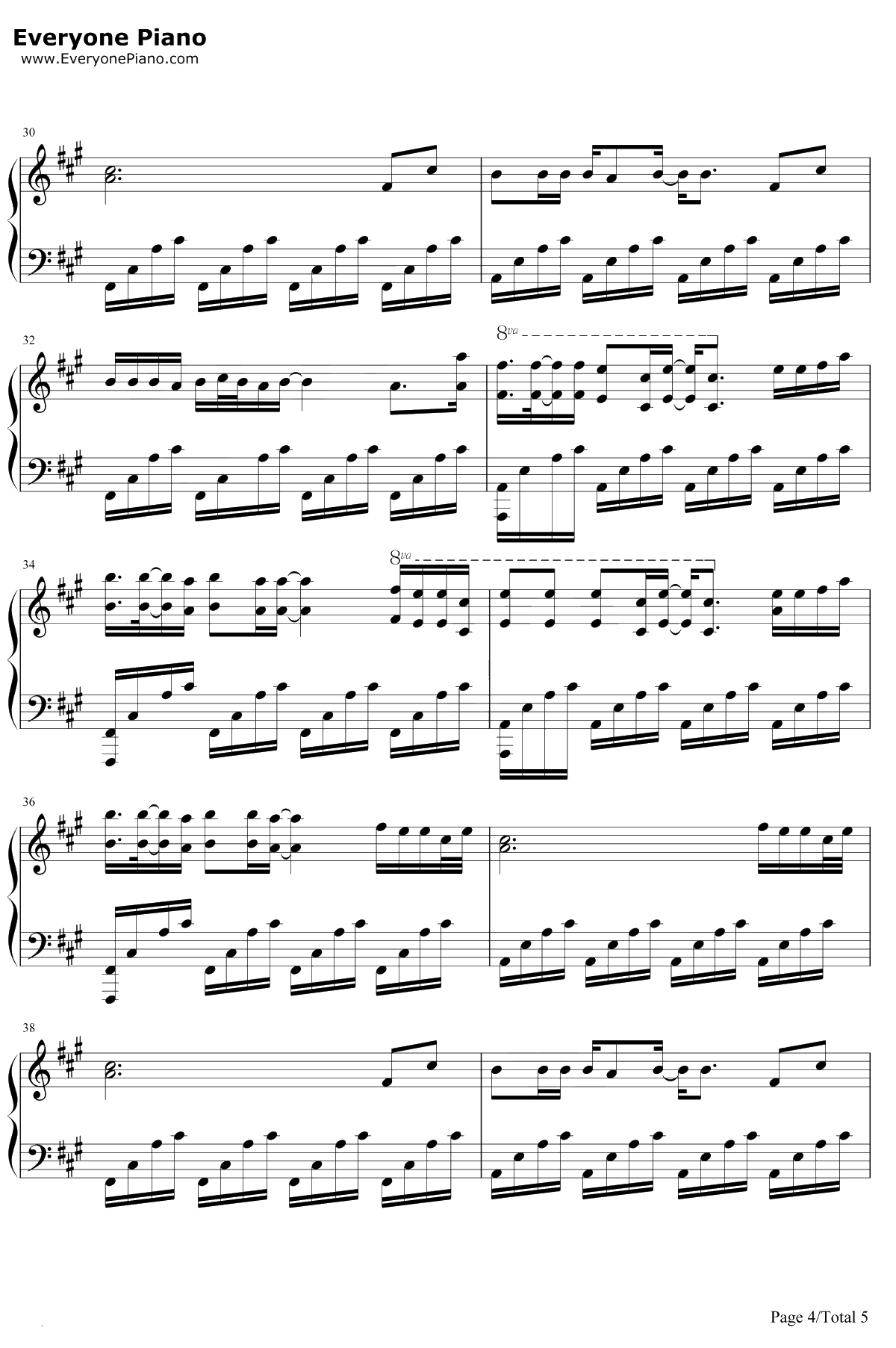 生如夏花钢琴谱-朴树-我不是药神宣传主题曲4