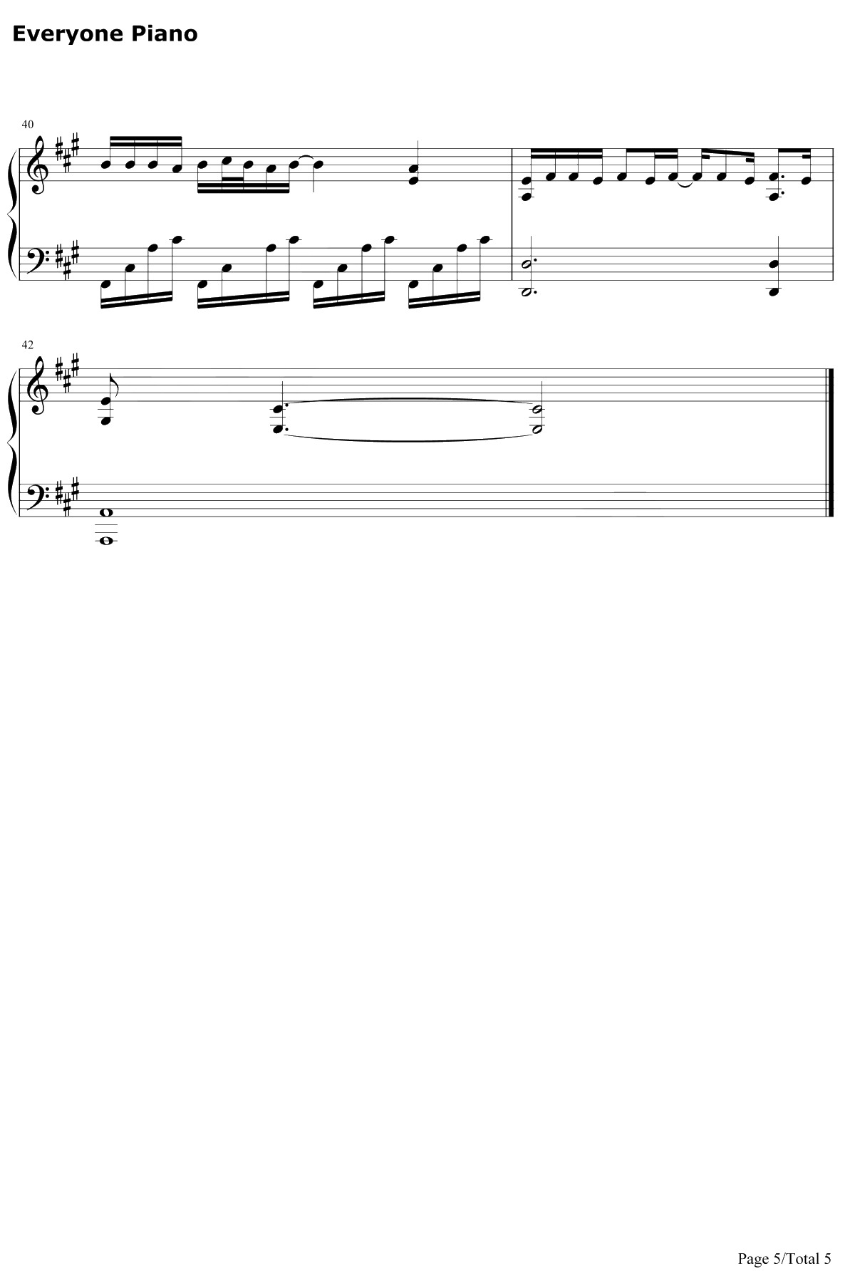 生如夏花钢琴谱-朴树-我不是药神宣传主题曲5