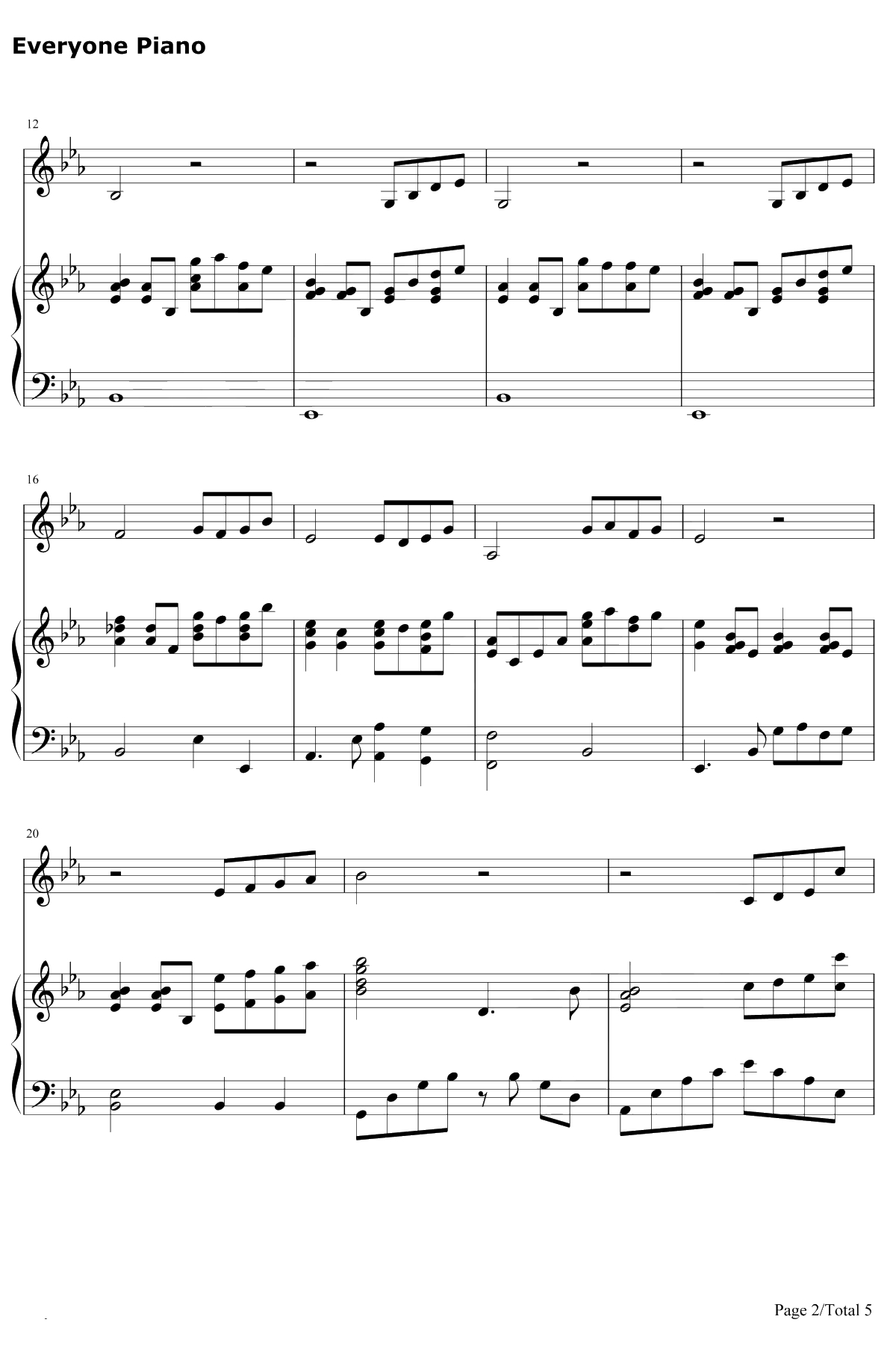 Beauty and the Beast钢琴谱-席琳狄翁-美女与野兽主题曲2