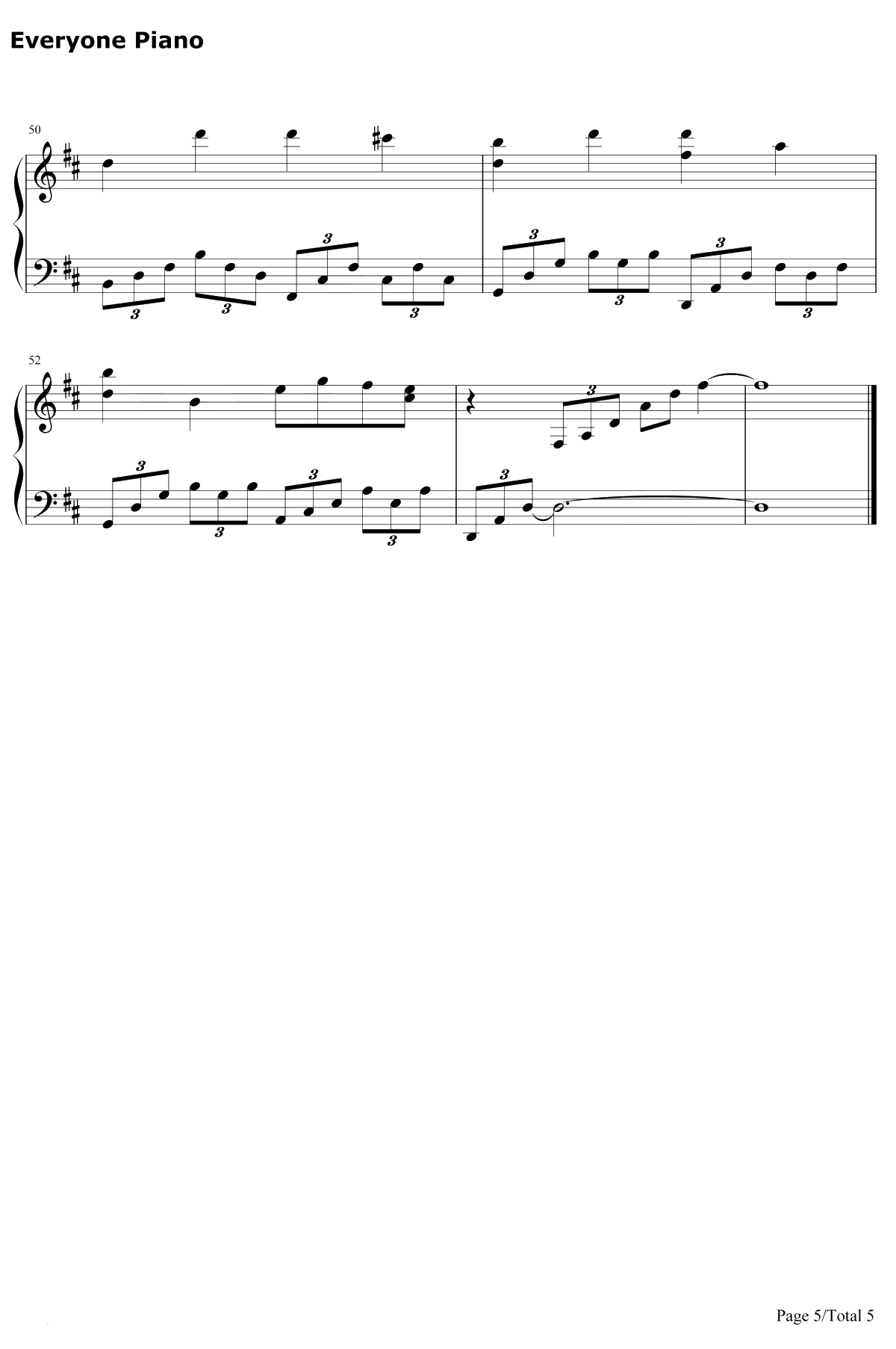 Canon D大调钢琴谱-深田恭子-卡农D大调-深田恭子会独奏版5