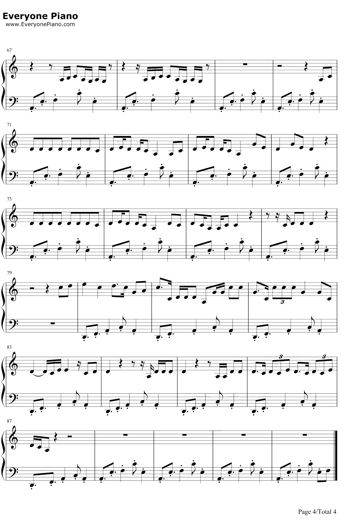 Almost Love钢琴谱-SabrinaCarpenter4