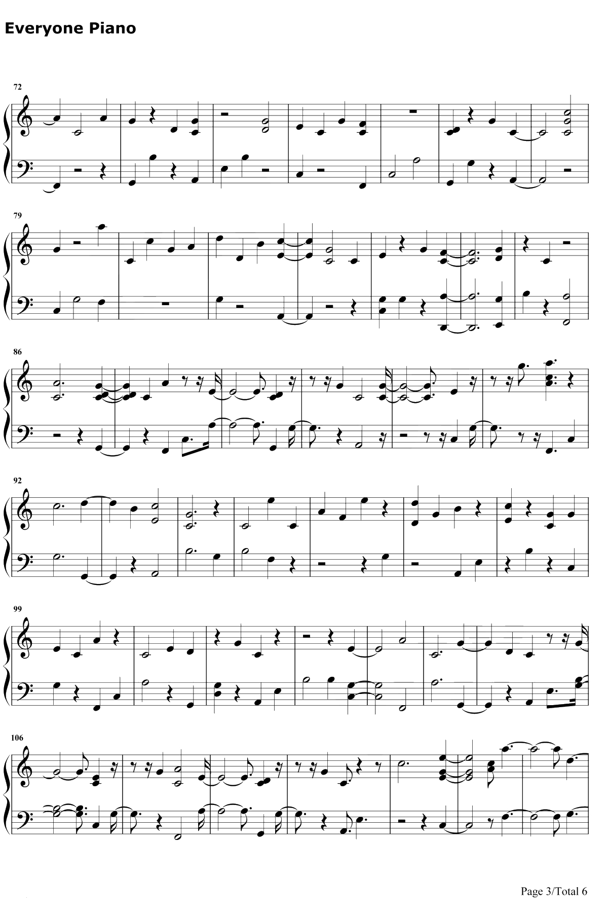 No Brainer钢琴谱-DJKhaledJustinBieber3