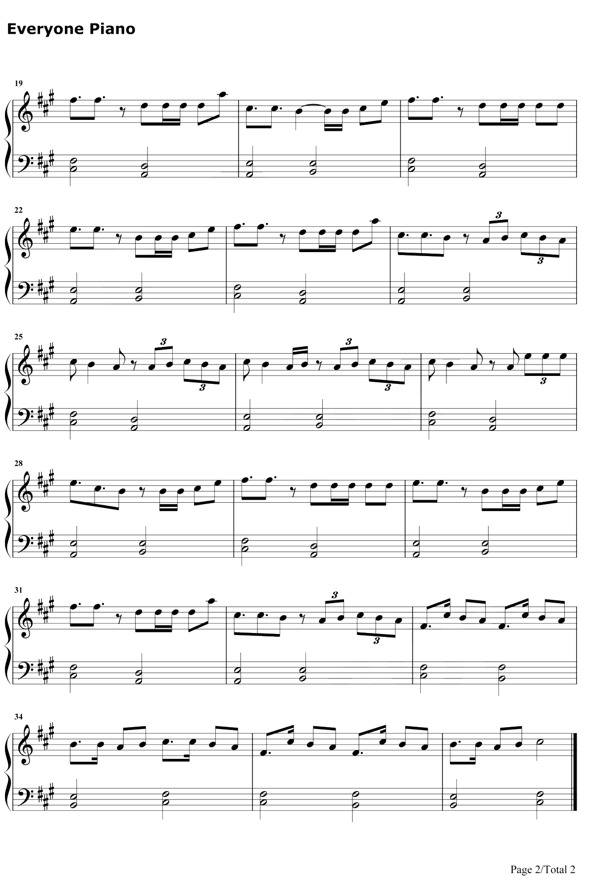 La Cintura钢琴谱-AlvaroSoler2