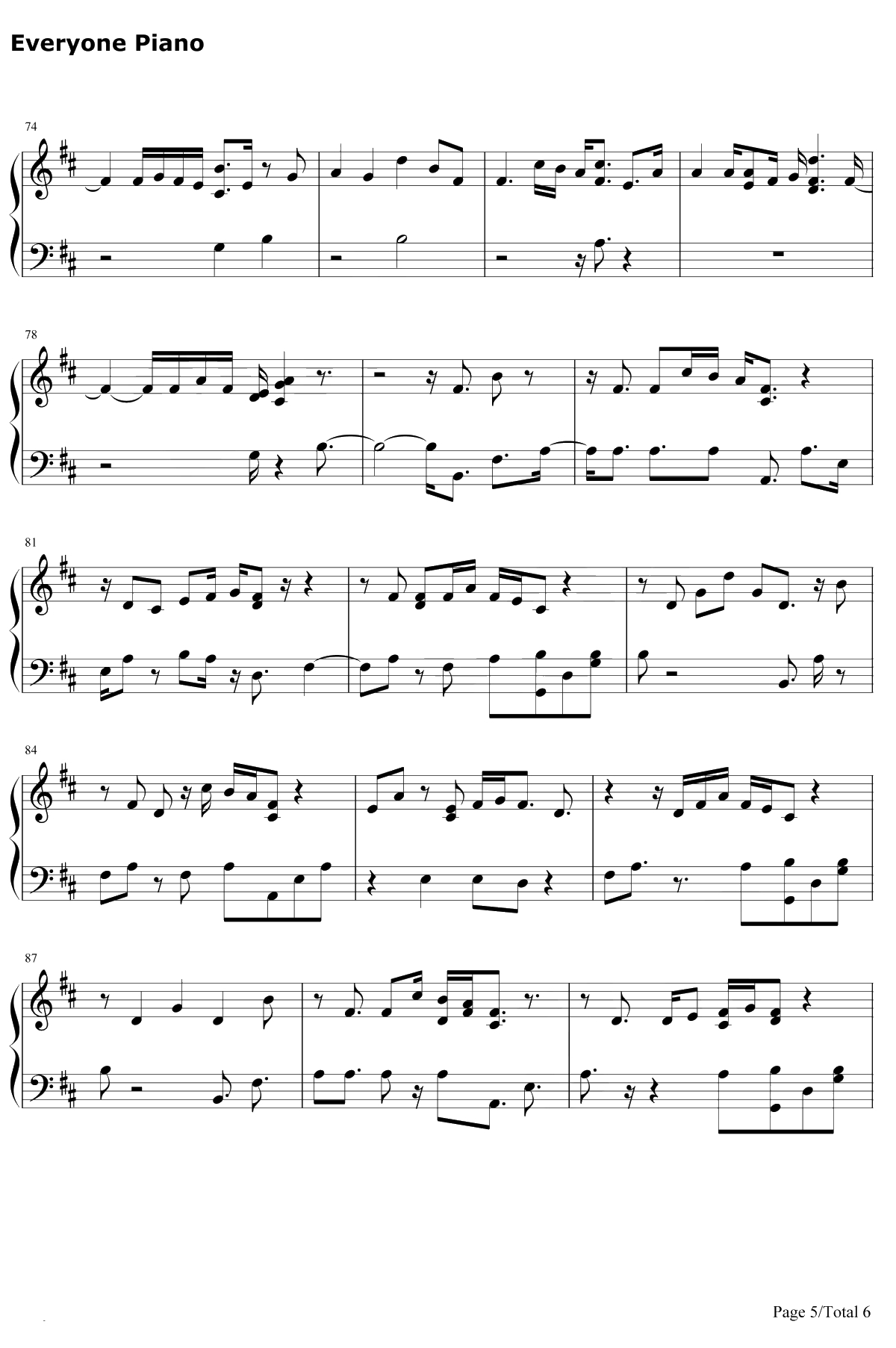 Solo钢琴谱-CleanBandit5