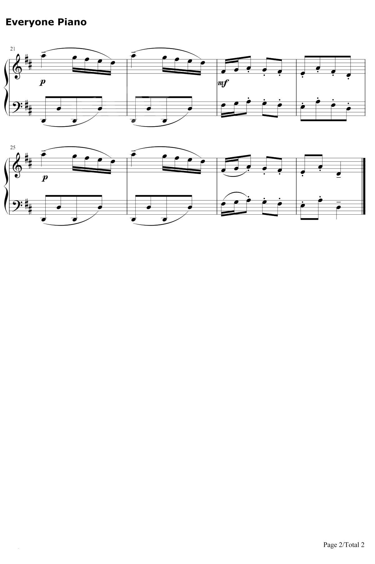 摩塞塔舞曲13钢琴谱-巴赫2