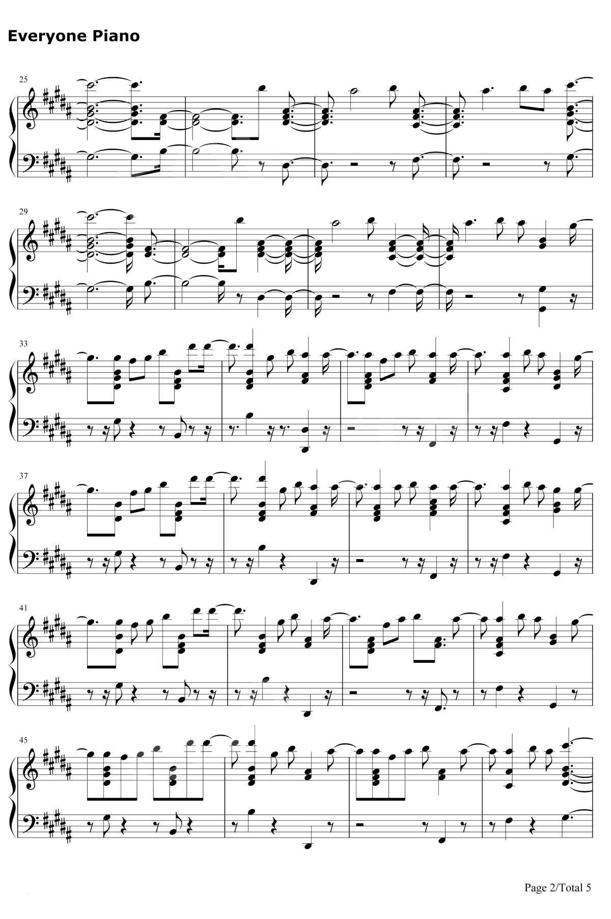 Forever钢琴谱-Martin Garrix/Matisse & Sadko2