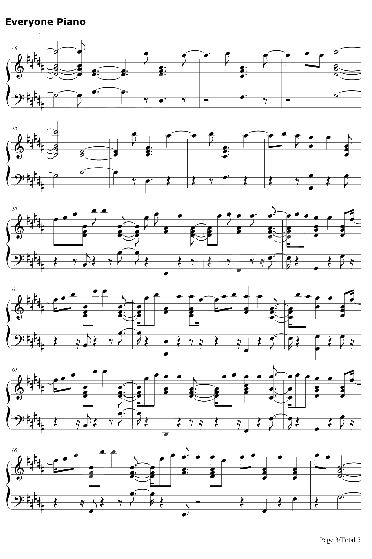 Forever钢琴谱-Martin Garrix/Matisse & Sadko3