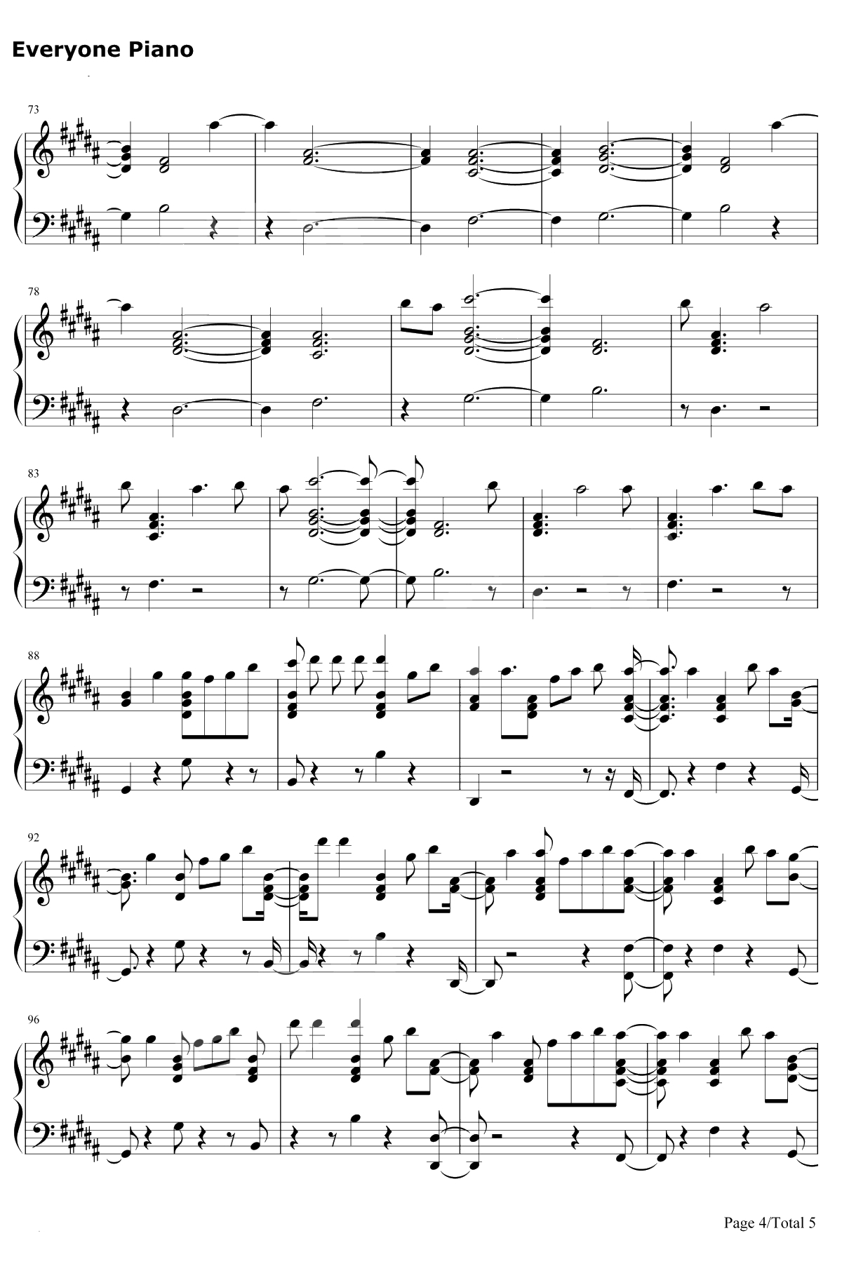 Forever钢琴谱-Martin Garrix/Matisse & Sadko4