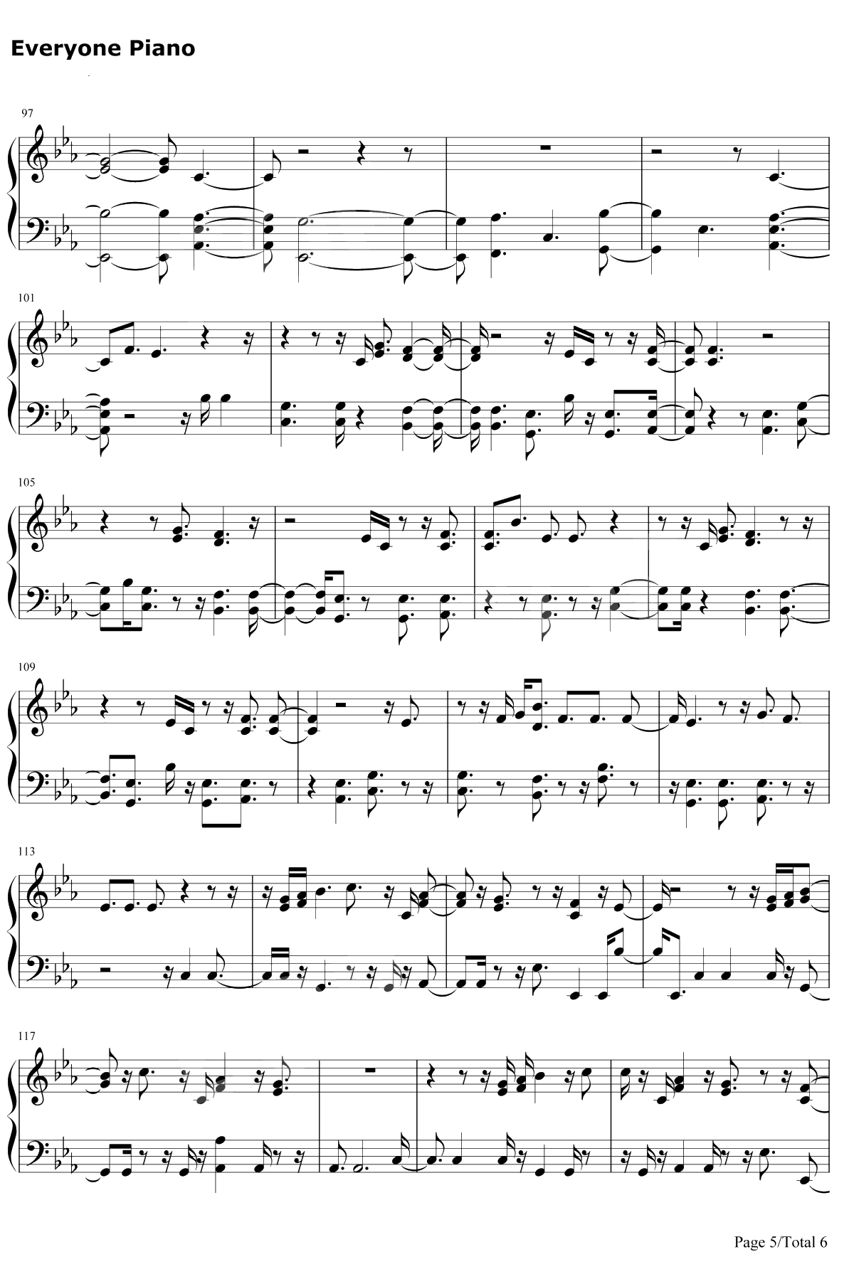 I Miss You钢琴谱-Clean Bandit5