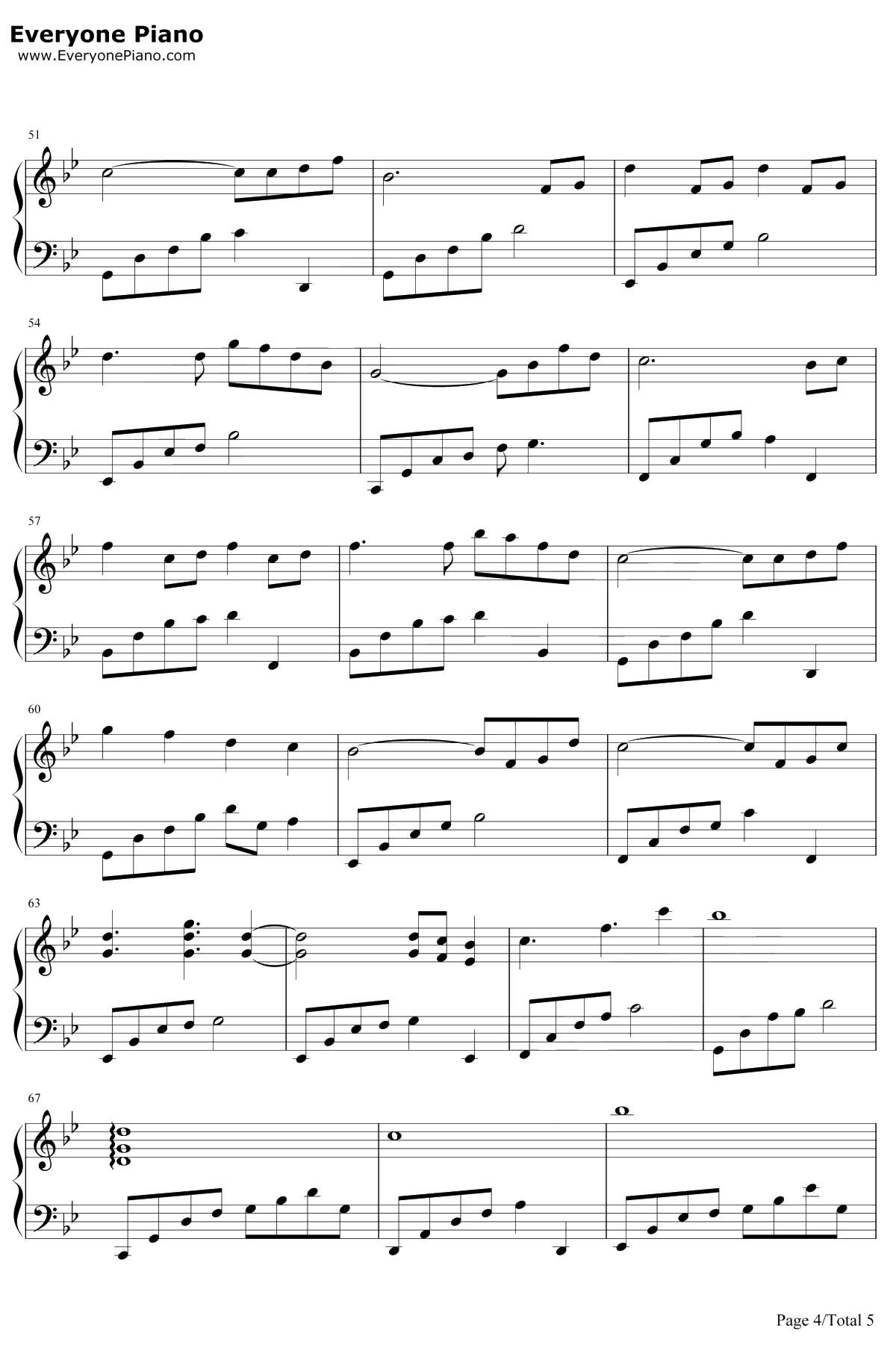 最好的朋友在身边 钢琴谱-娄艺潇4