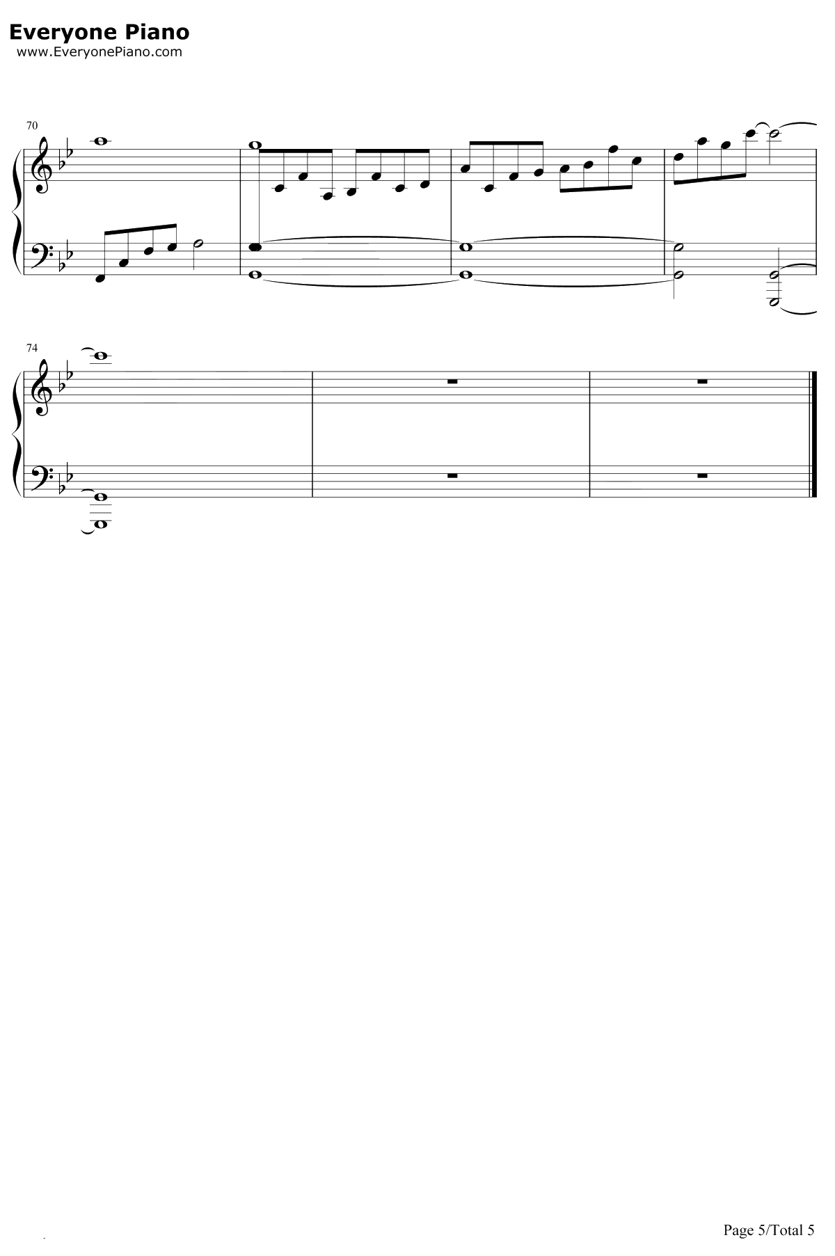 最好的朋友在身边 钢琴谱-娄艺潇5