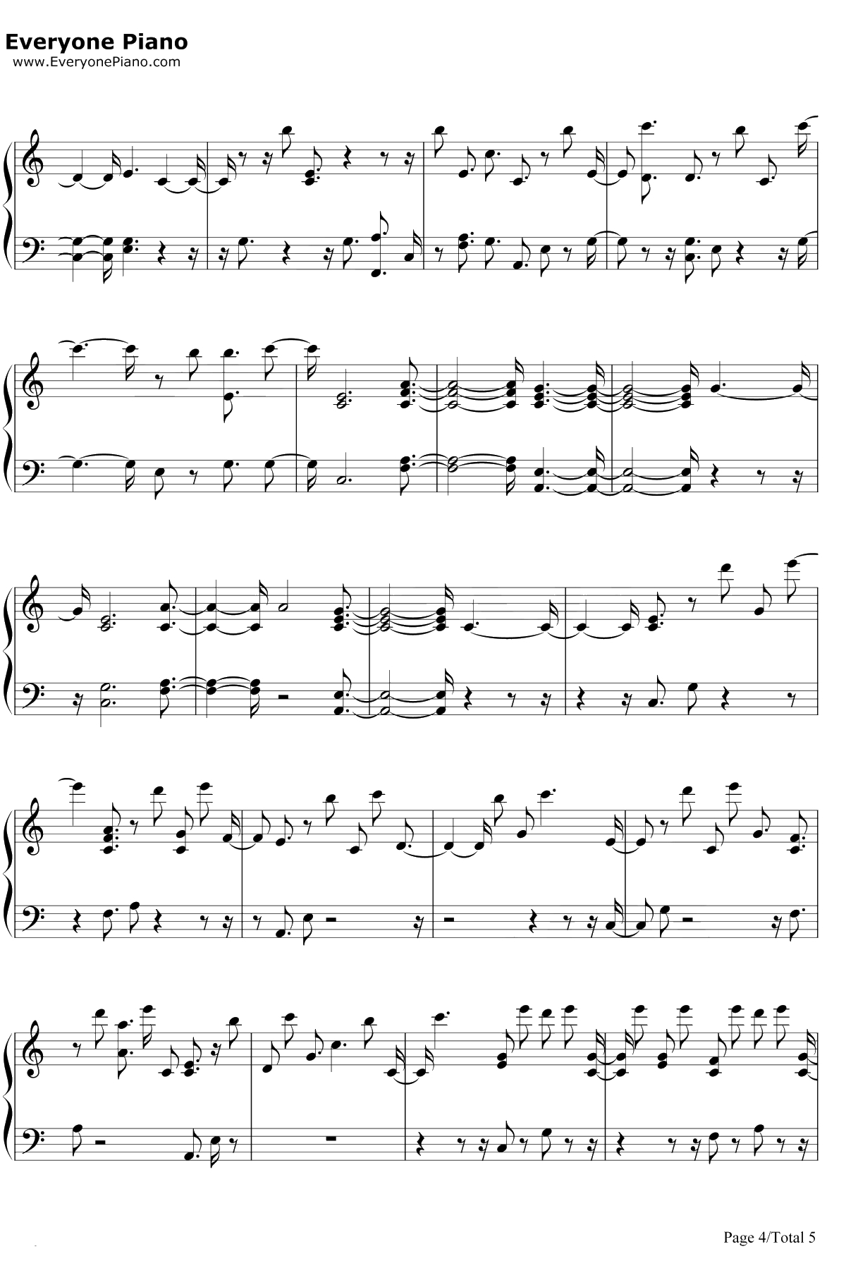 Just Like You钢琴谱-Louis Tomlinson4