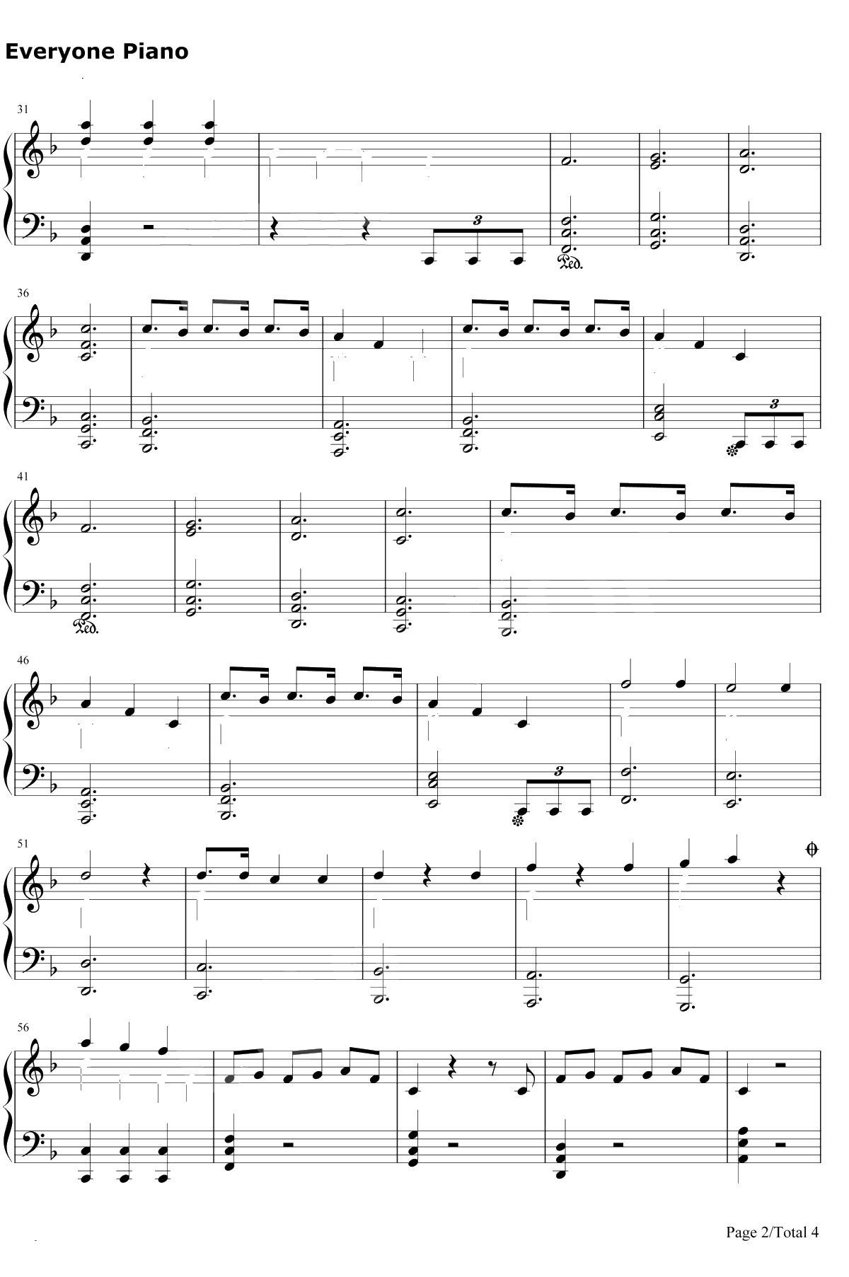 Two Fux钢琴谱-Adam Lambert2