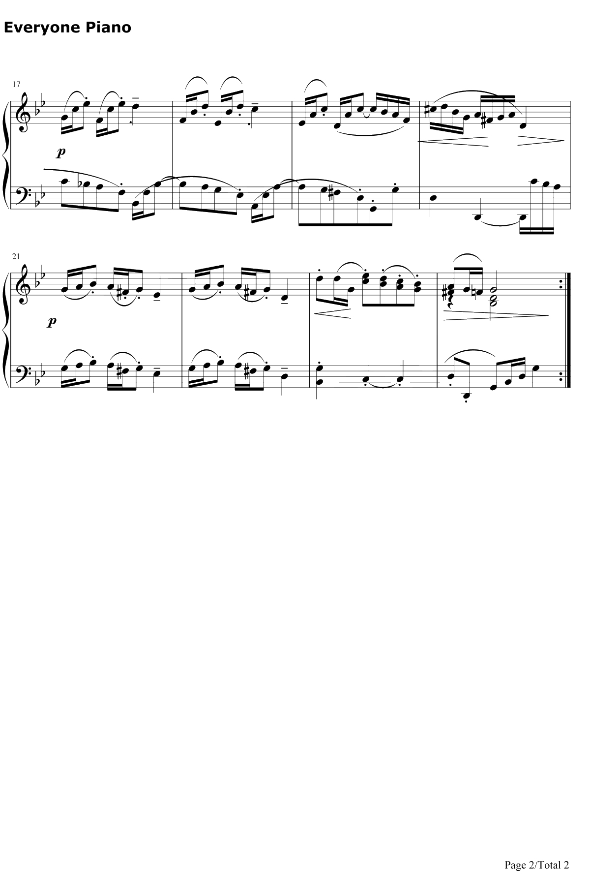 波罗涅兹舞曲17钢琴谱-巴赫-巴赫初级钢琴曲集2