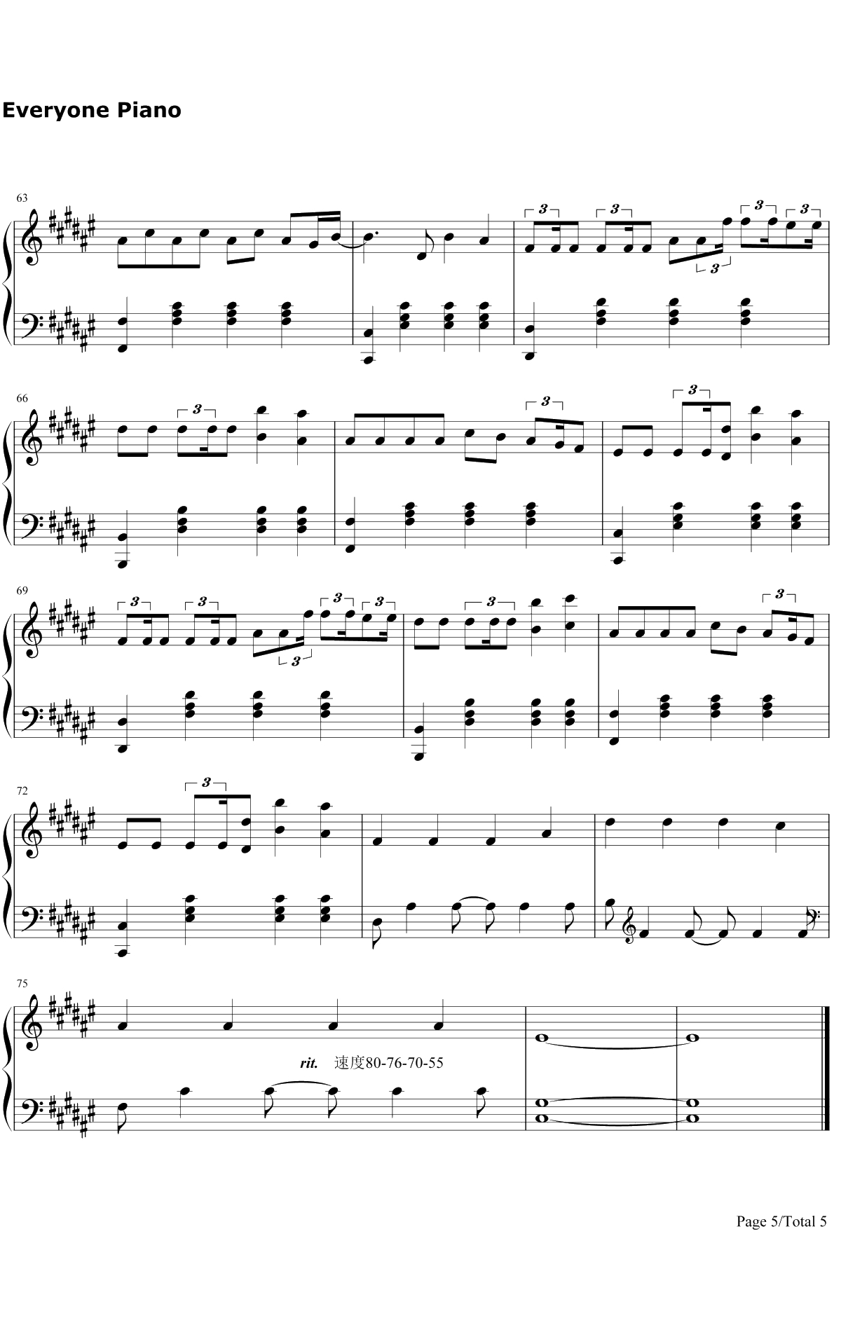 Faded 钢琴谱-Alan Walker5