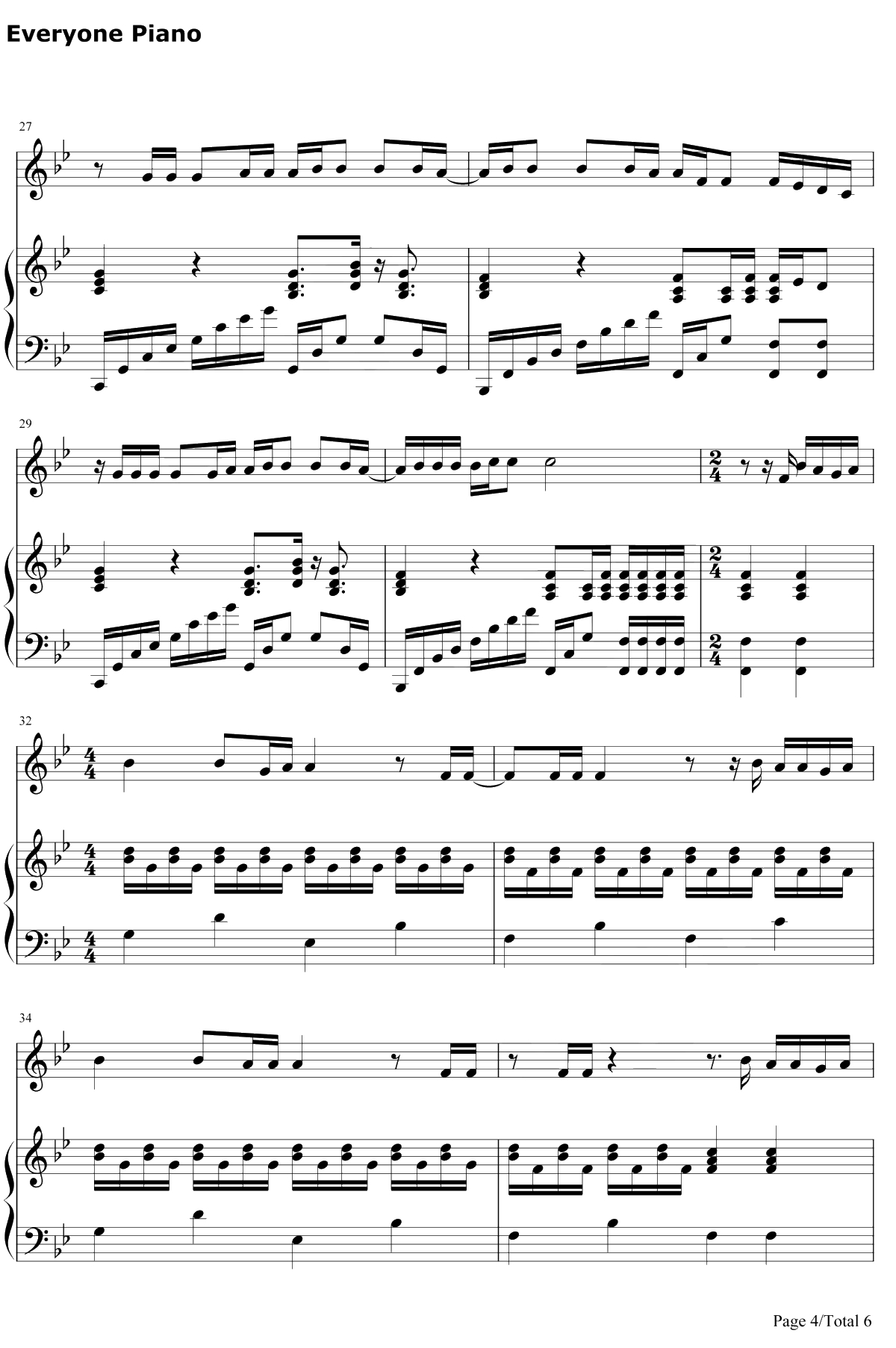 来自天堂的魔鬼钢琴谱-邓紫棋4