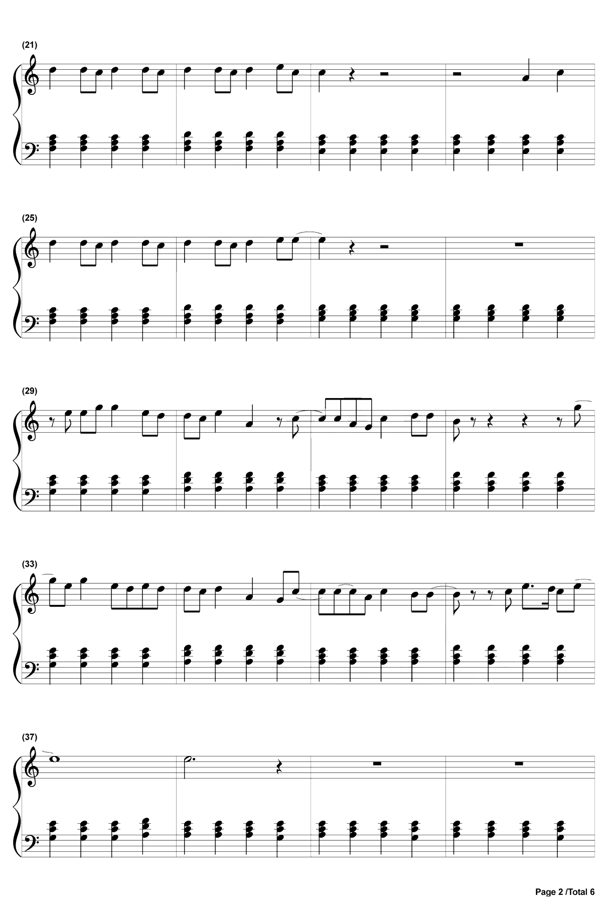 Stay钢琴谱-RihannaMikkyEkko2