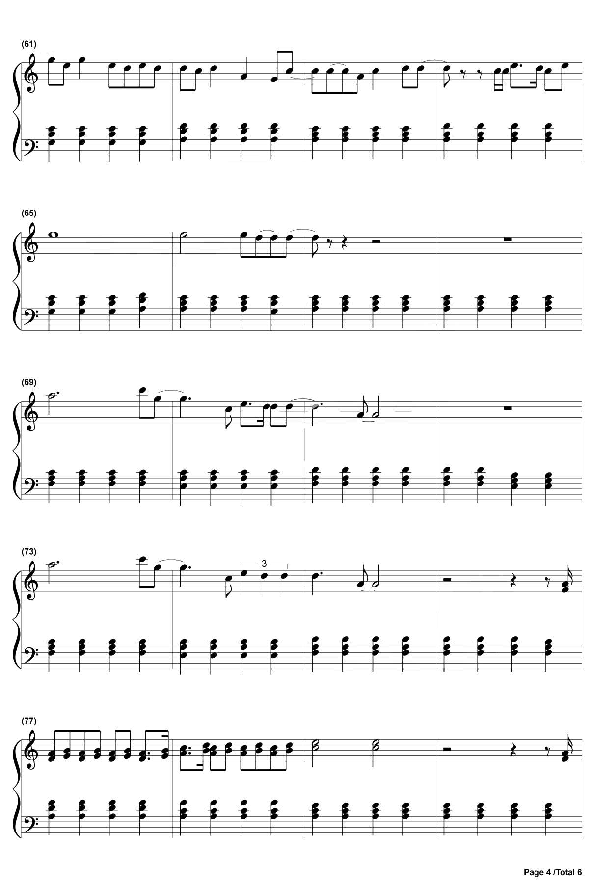 Stay钢琴谱-RihannaMikkyEkko4