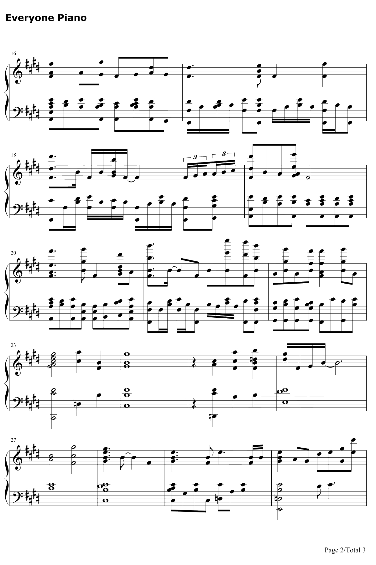 手つかずの感情钢琴谱-中山真斗-好听版2