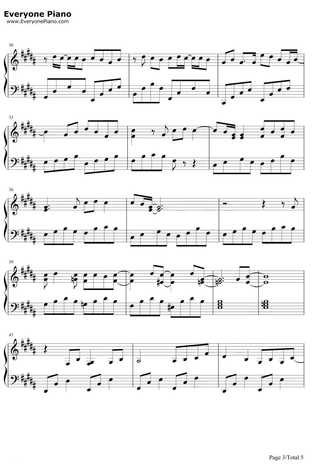 Vanilla Twilight钢琴谱-OwlCity3