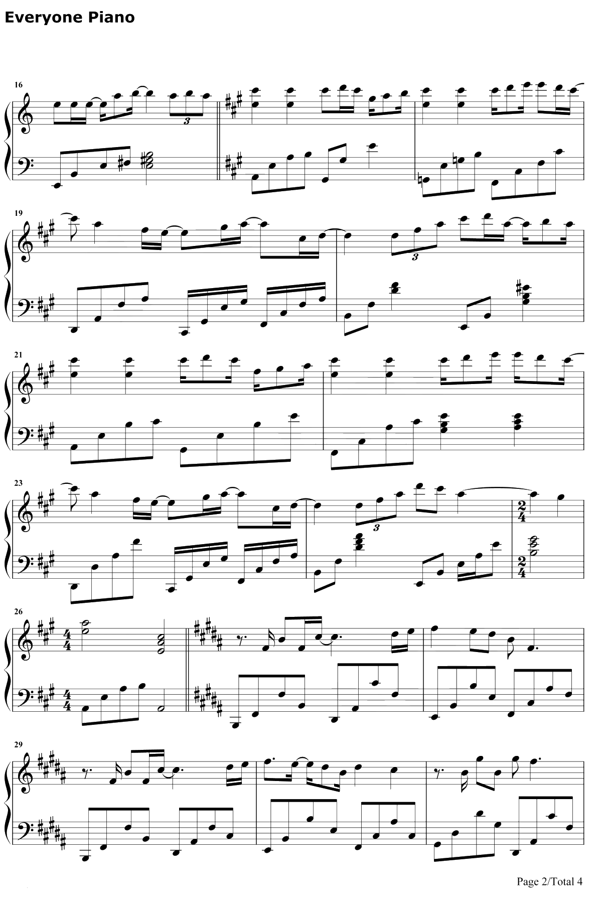 等得起钢琴谱-叶炫清-炮灰攻略主题曲2