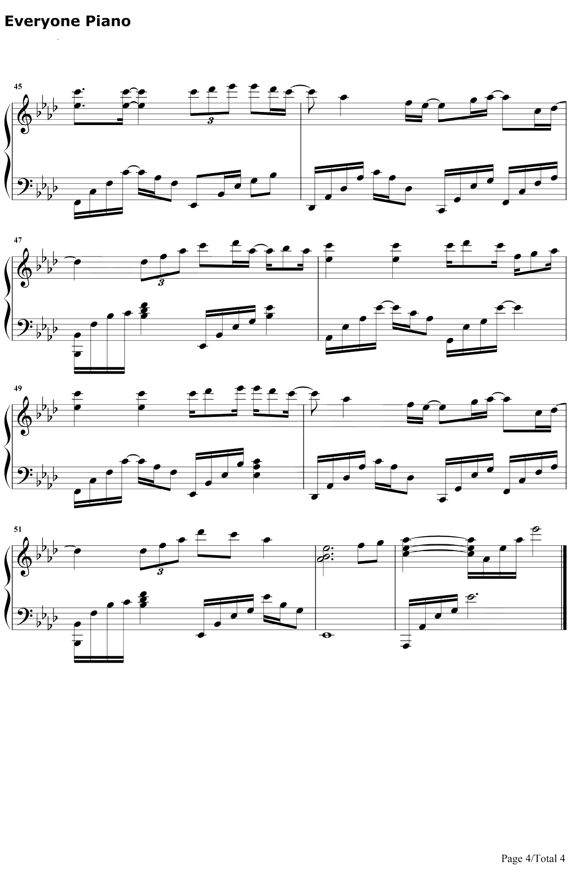 等得起钢琴谱-叶炫清-炮灰攻略主题曲4