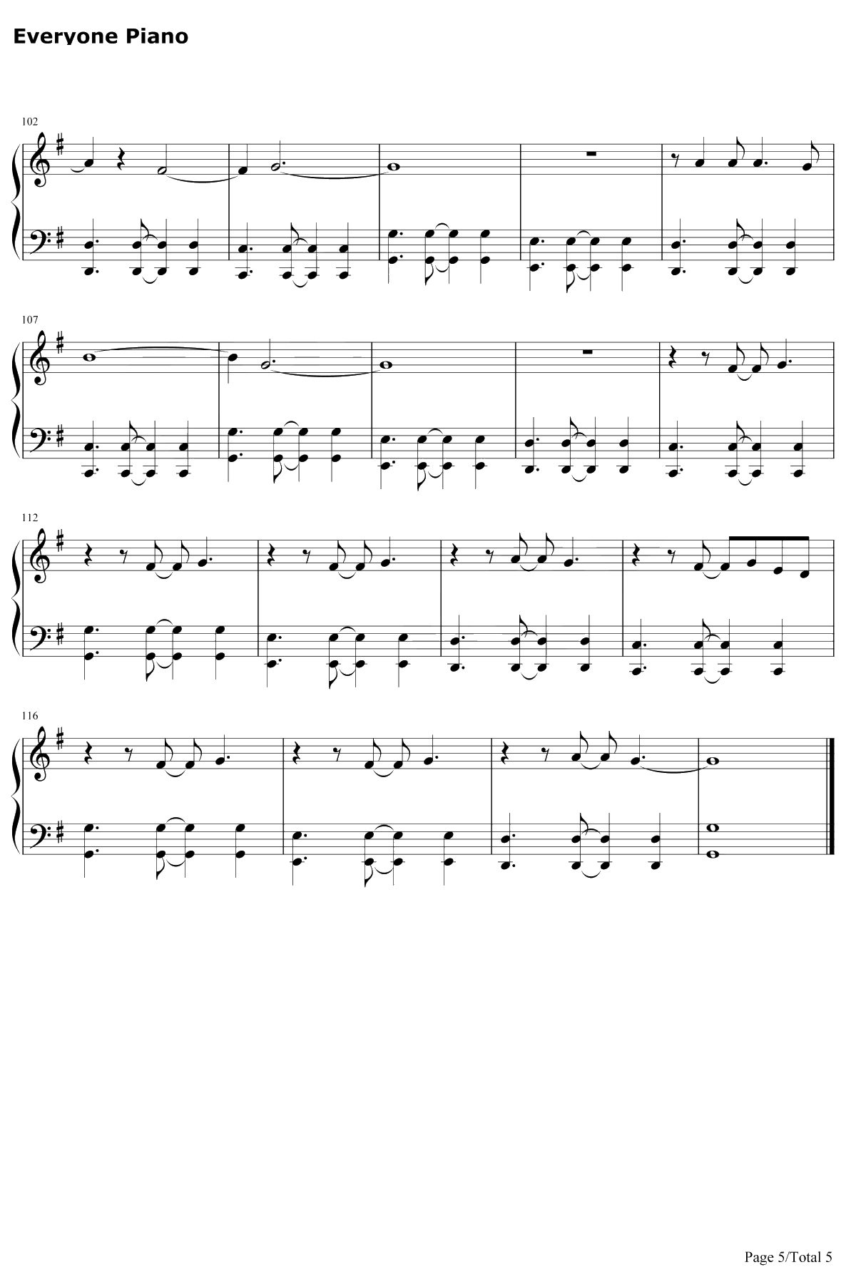 Love Wins钢琴谱-CarrieUnderwood5