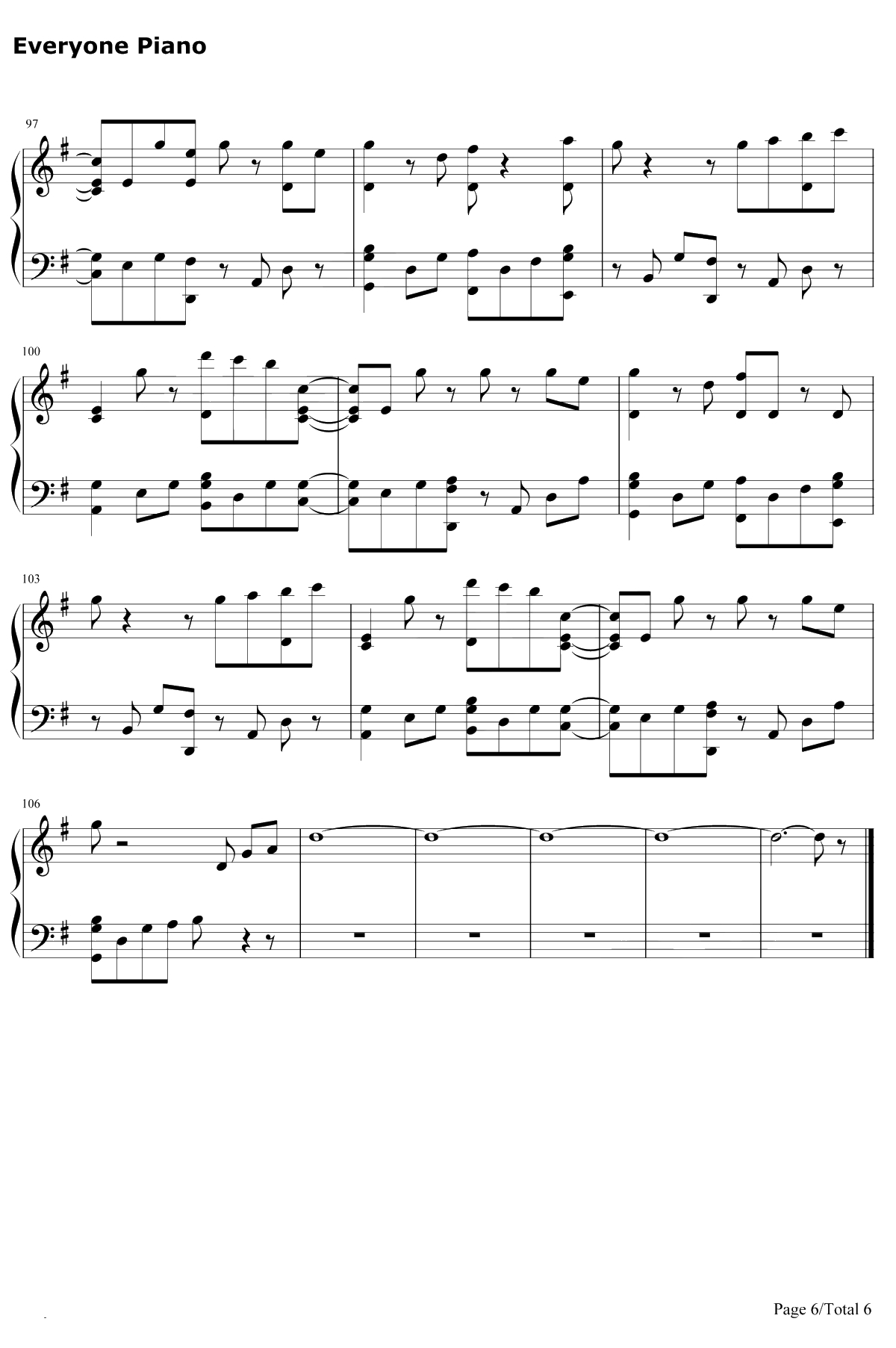 You Be Love钢琴谱-AviciiBillyRaffoul6