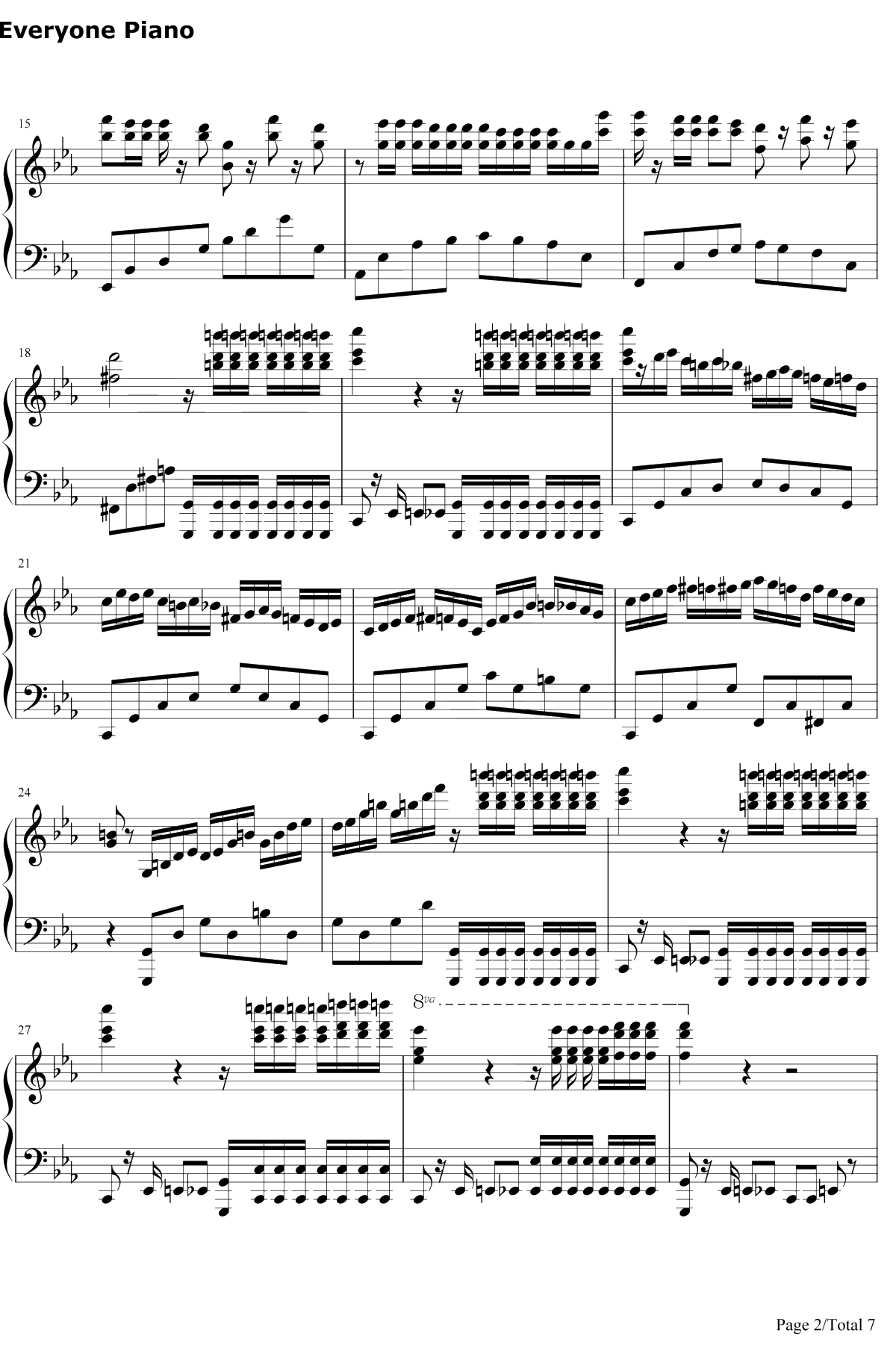 克罗地亚第二号狂想曲钢琴谱-ELLOCZ-克罗地亚第二号狂想曲2