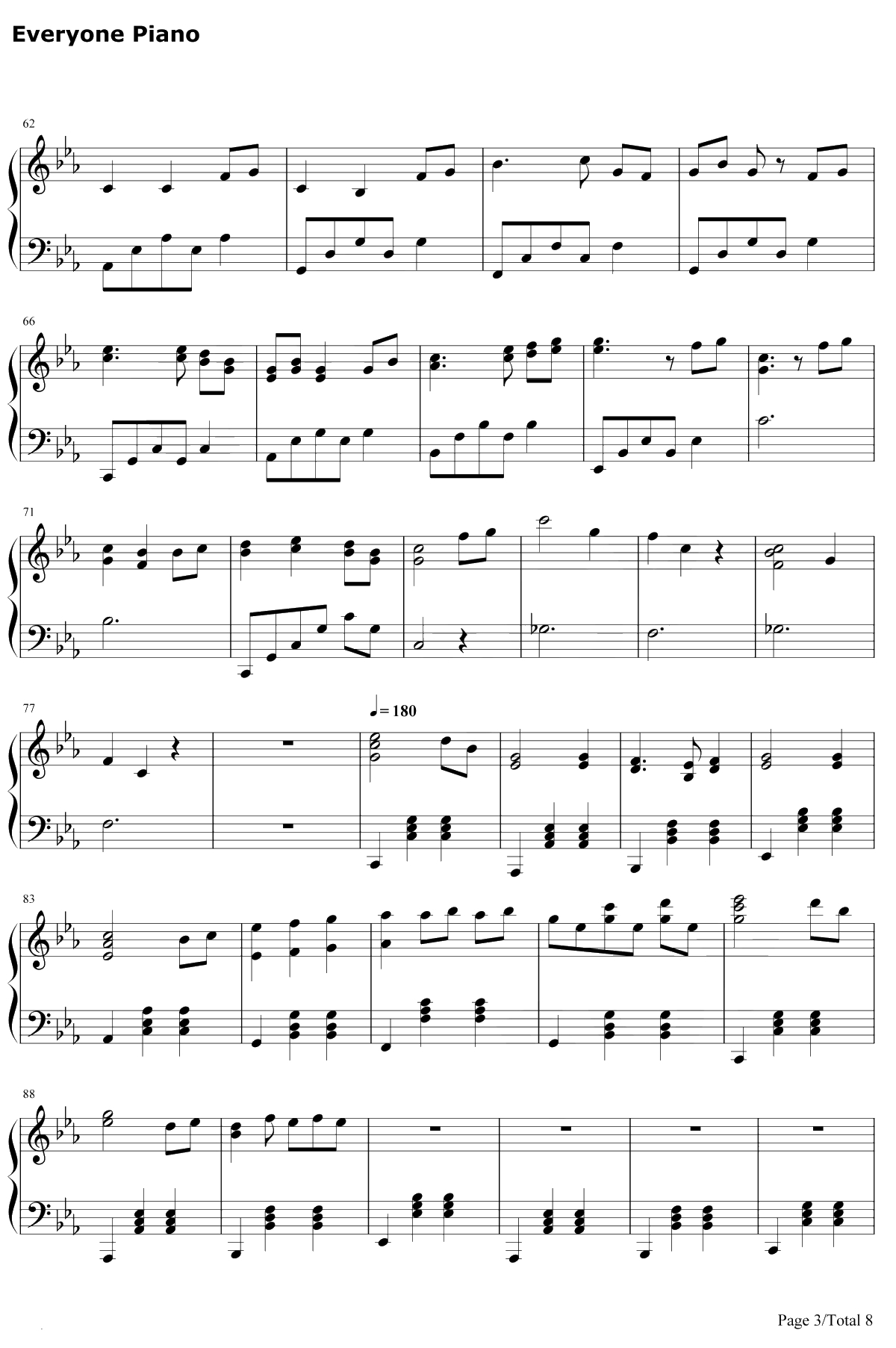 四季折の羽钢琴谱-鏡音リン鏡音レン3