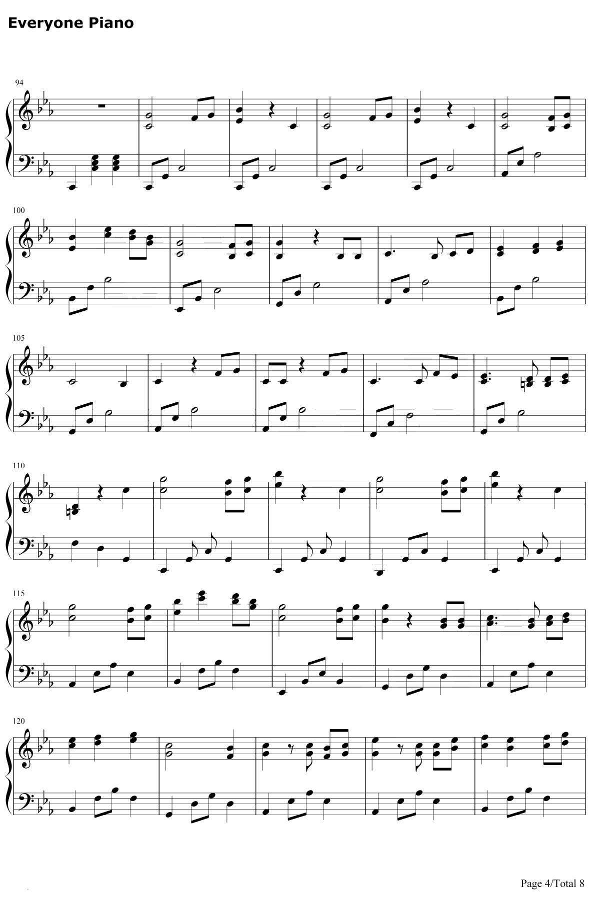 四季折の羽钢琴谱-鏡音リン鏡音レン4