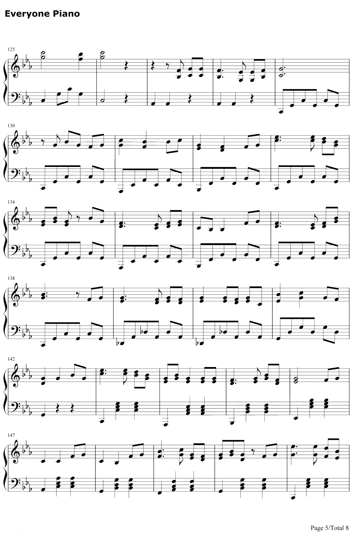 四季折の羽钢琴谱-鏡音リン鏡音レン5