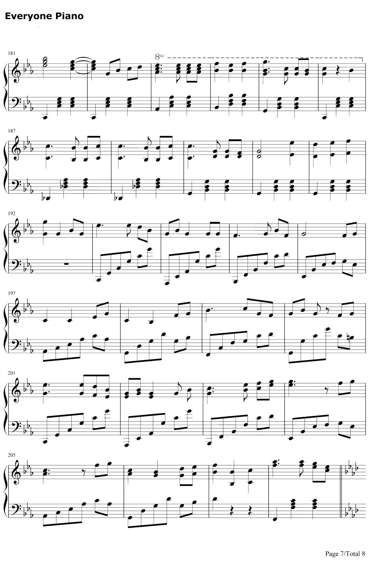 四季折の羽钢琴谱-鏡音リン鏡音レン7