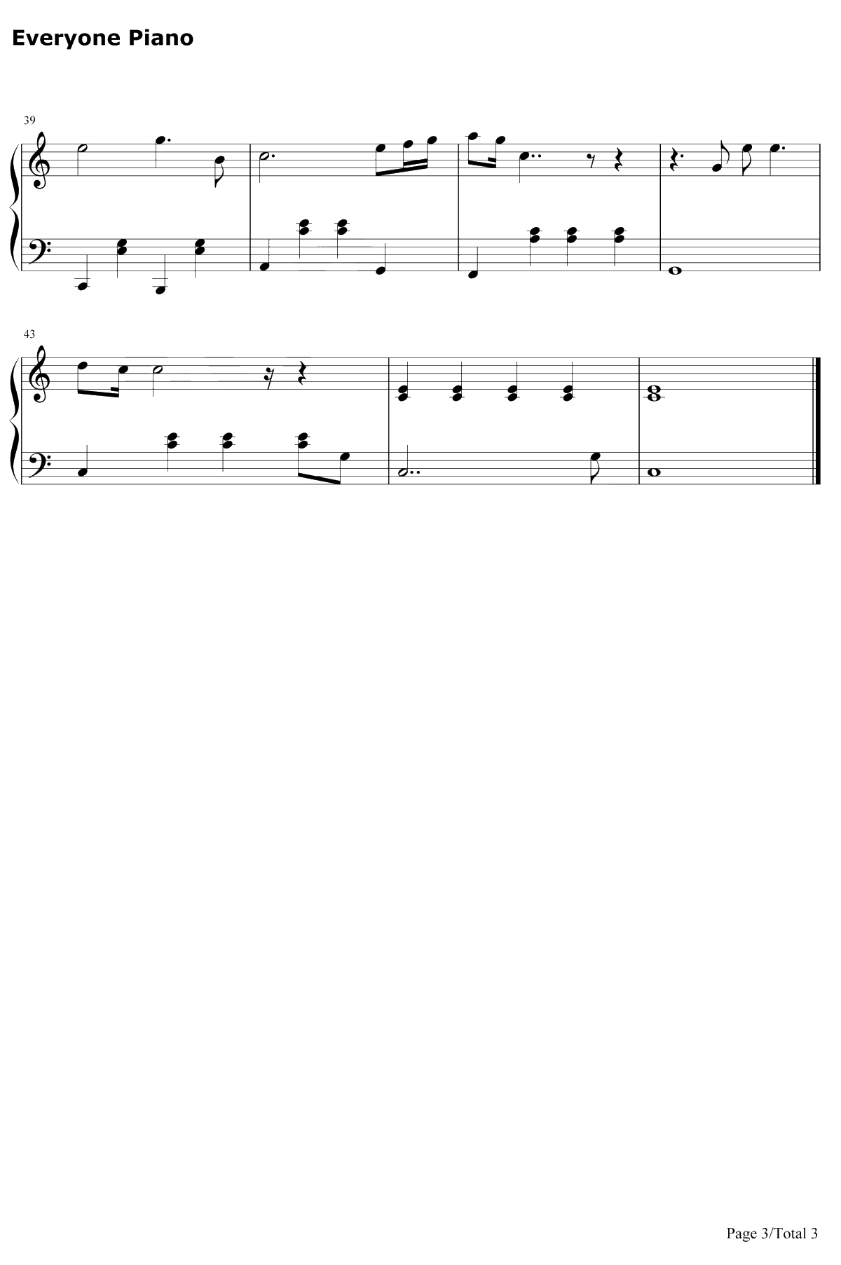 爱很简单钢琴谱-陶喆3