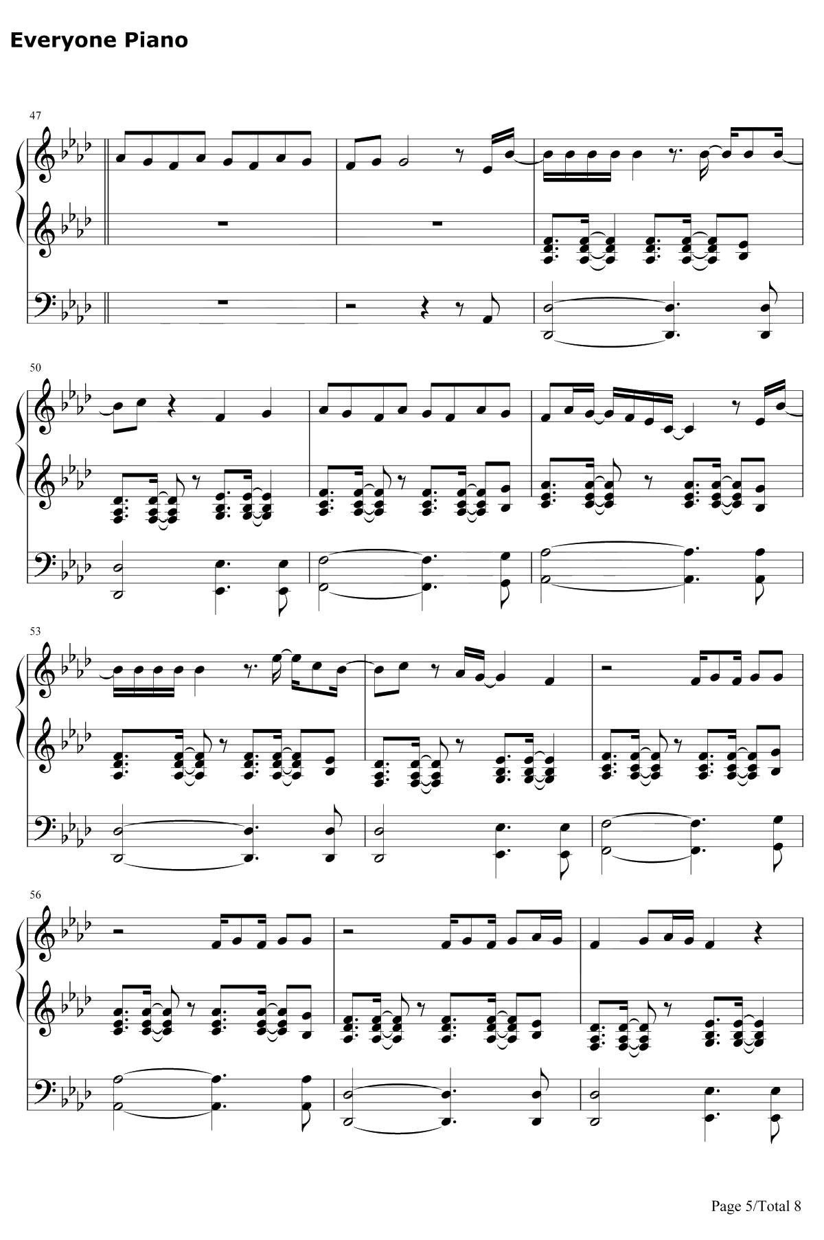 Breathin钢琴谱-ArianaGrande5