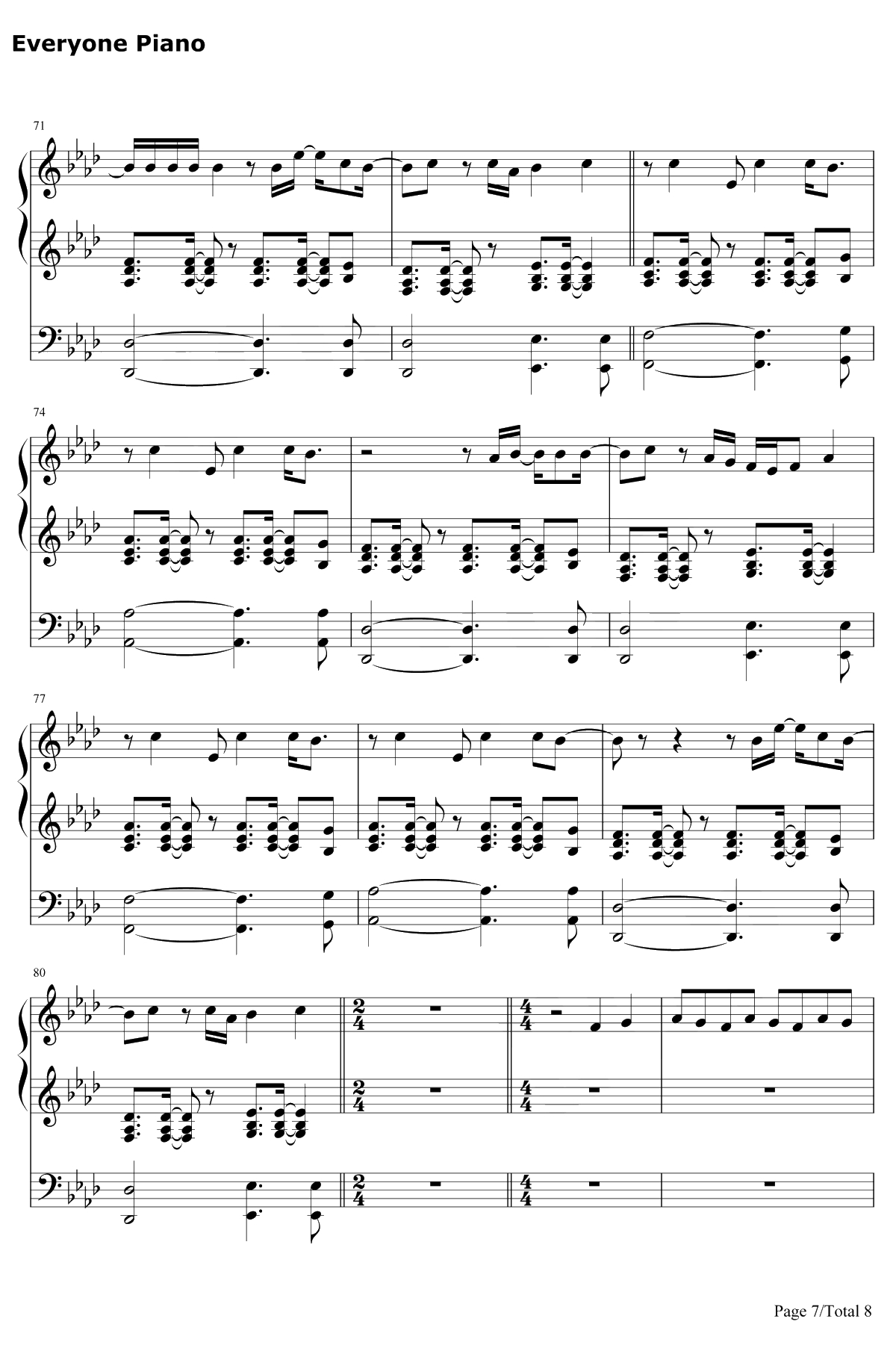 Breathin钢琴谱-ArianaGrande7