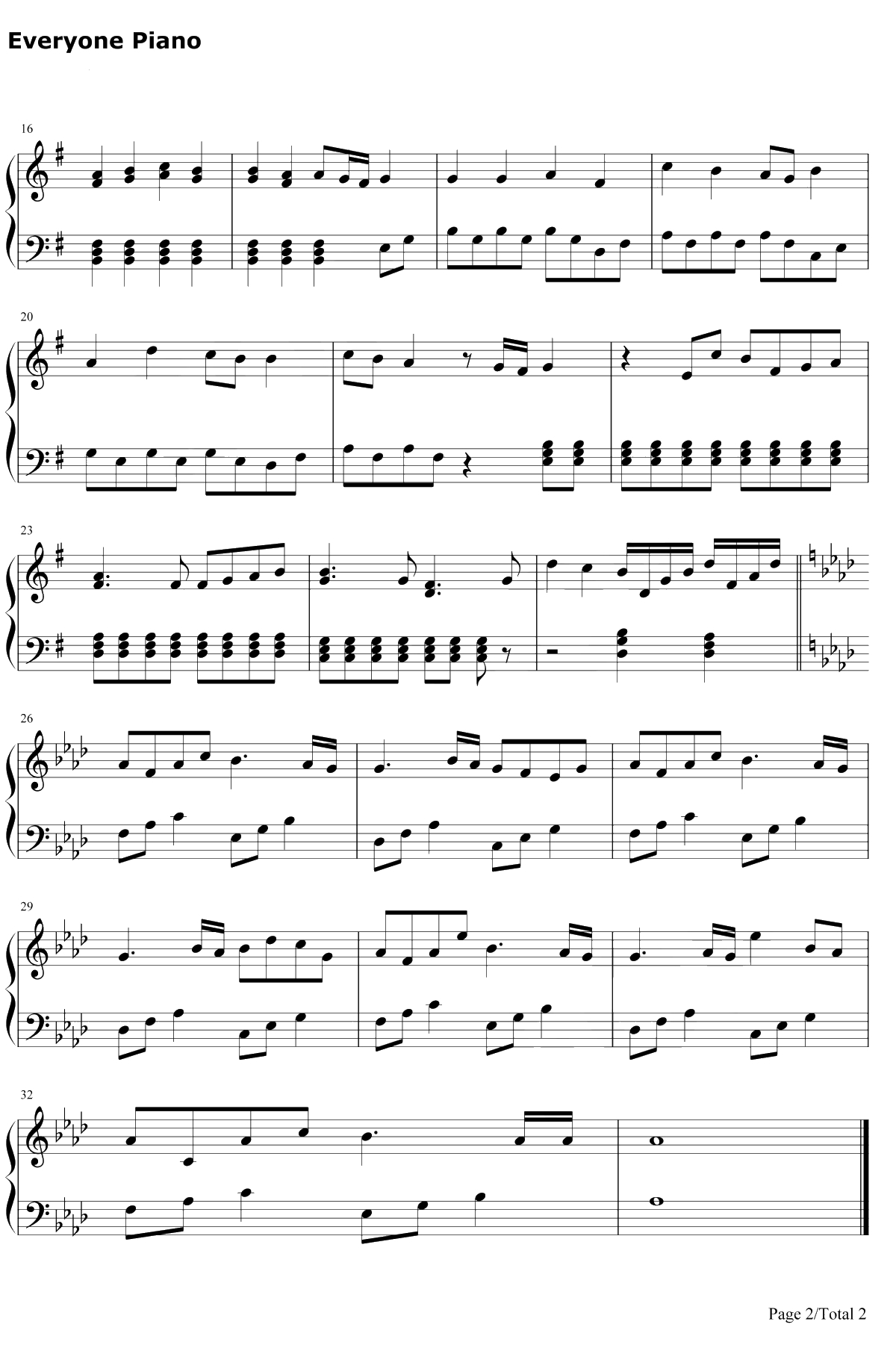 NEXT TO YOU钢琴谱-KenArai-寄生兽插曲2