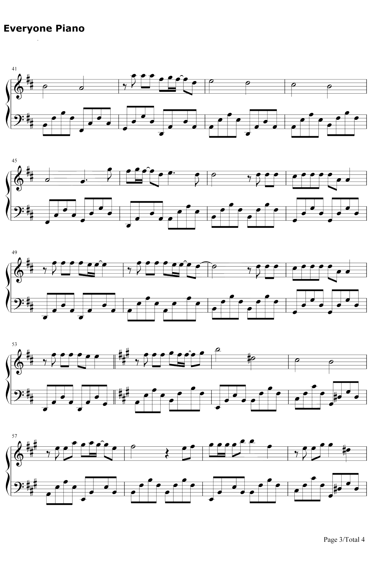 Beautiful in White钢琴谱-西域男孩Westlife3