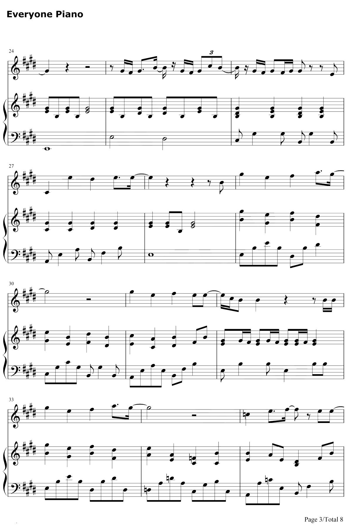 寻人启事钢琴谱-徐佳莹3