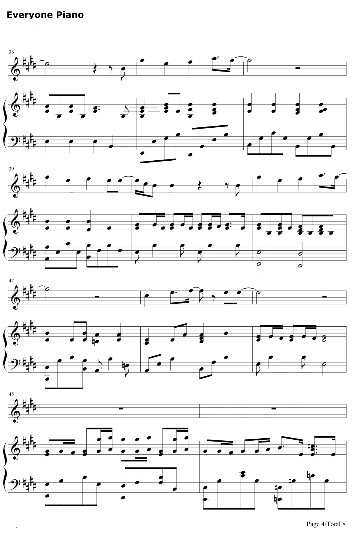 寻人启事钢琴谱-徐佳莹4