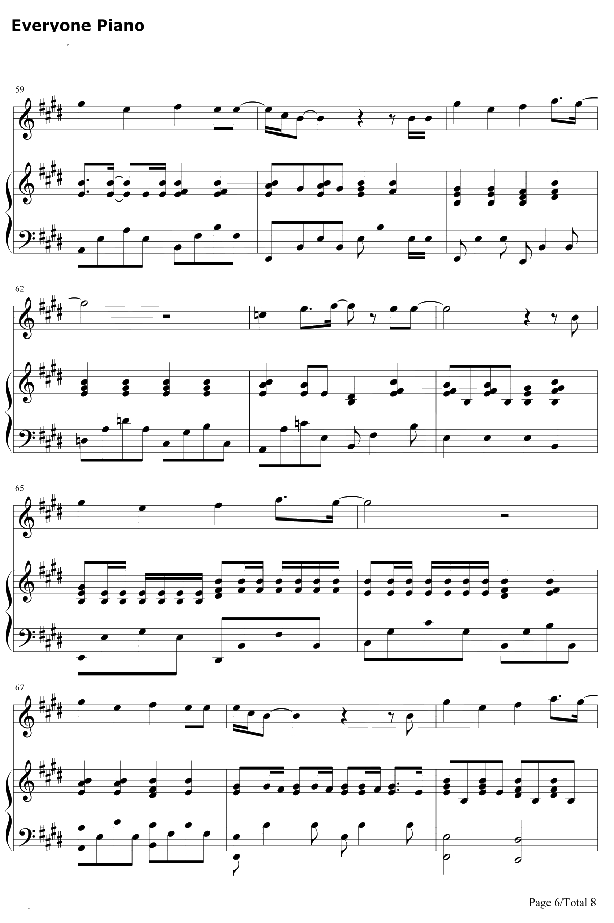 寻人启事钢琴谱-徐佳莹6