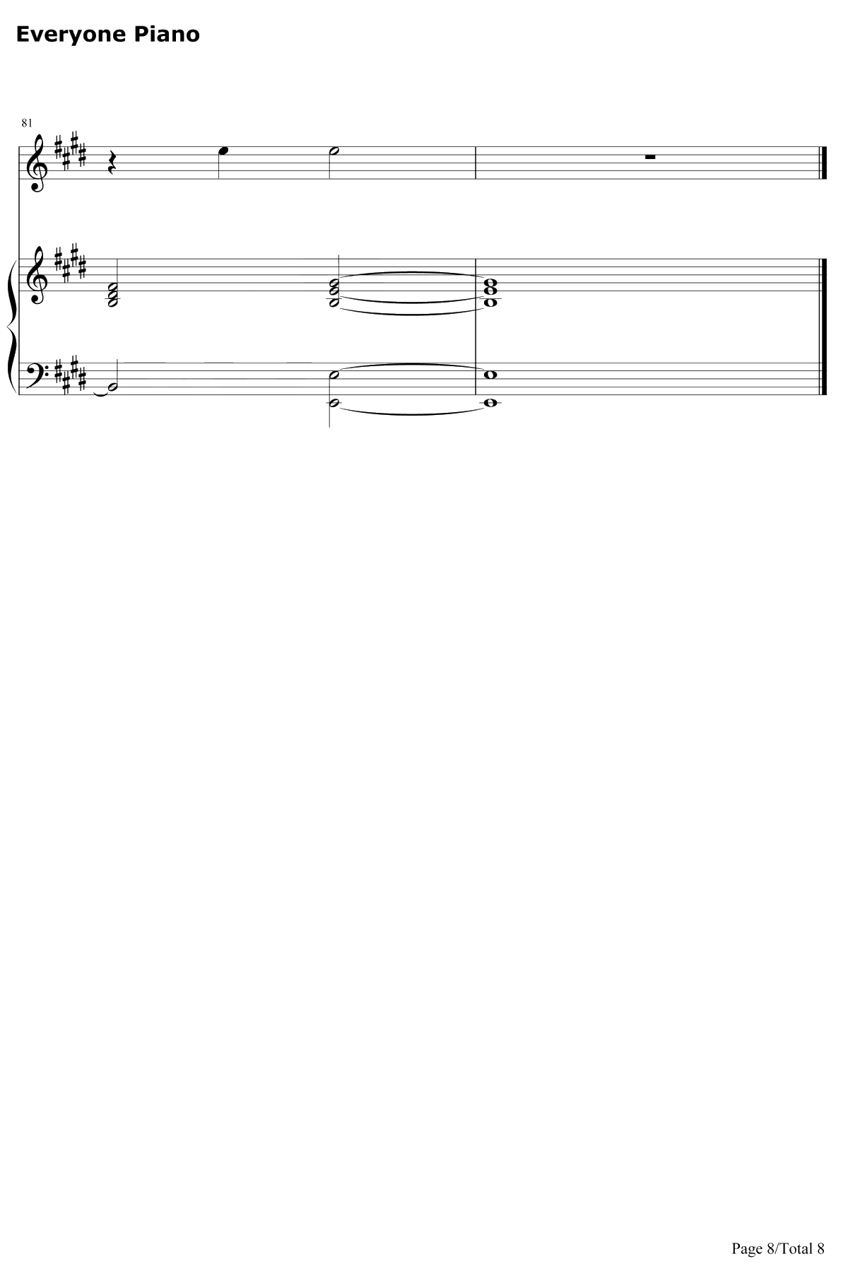 寻人启事钢琴谱-徐佳莹8