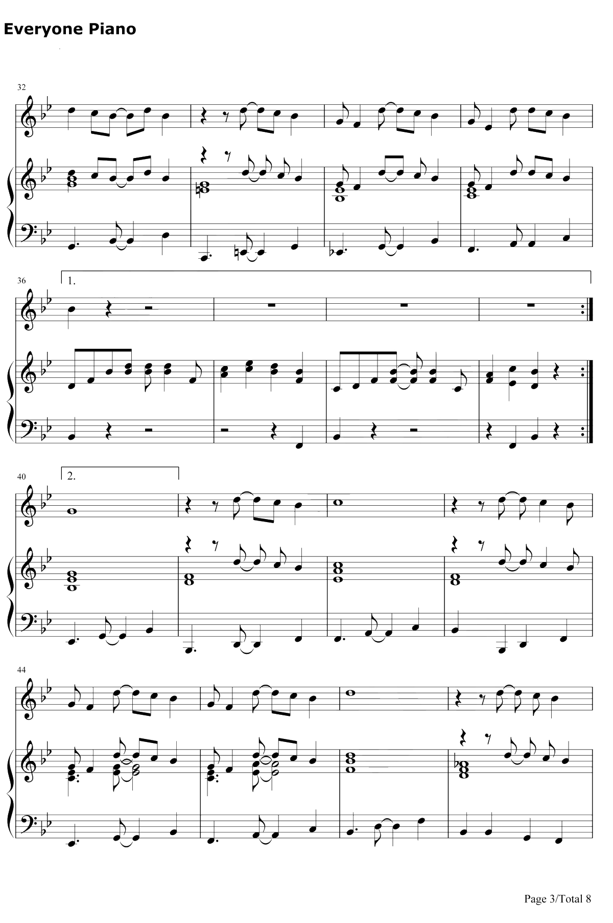 Under the Sea钢琴谱-AlanMenken-小美人鱼主题曲3