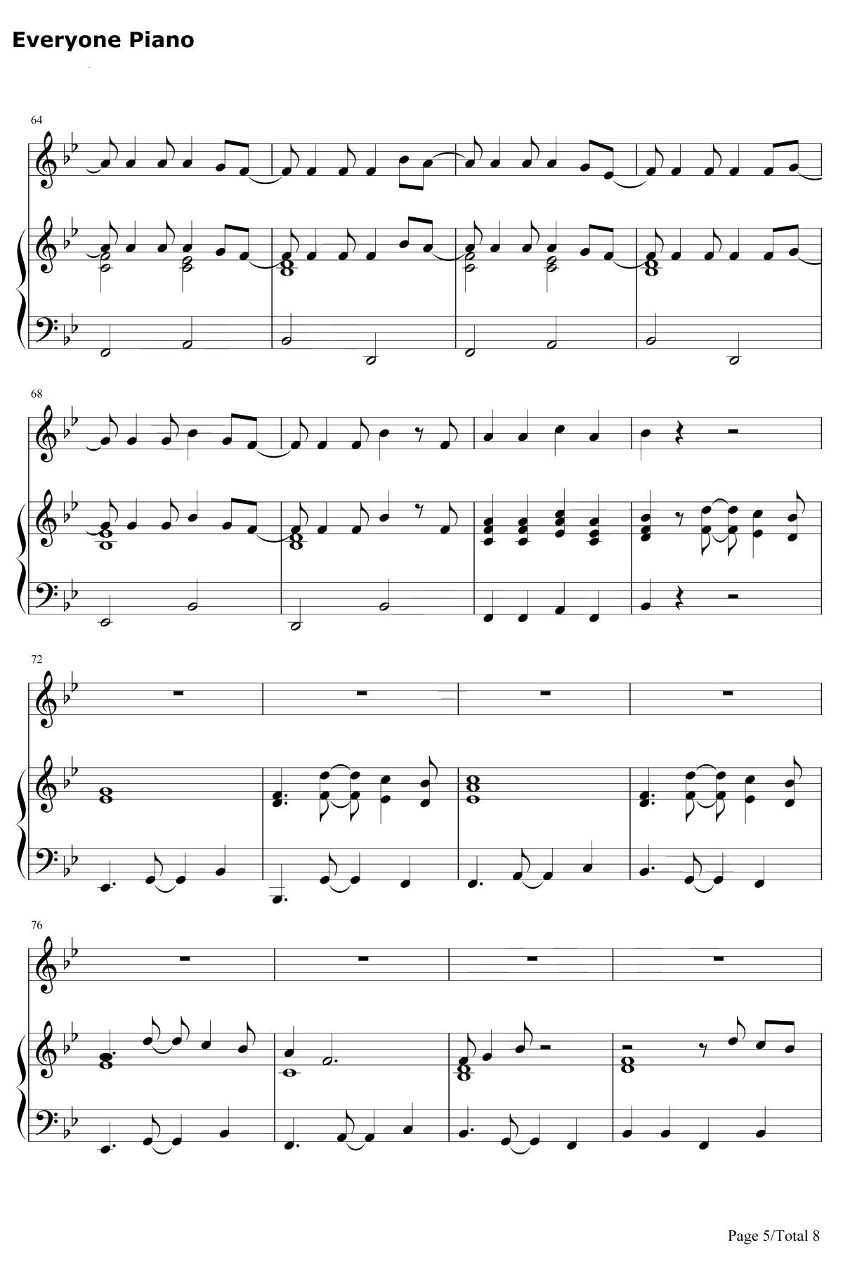 Under the Sea钢琴谱-AlanMenken-小美人鱼主题曲5