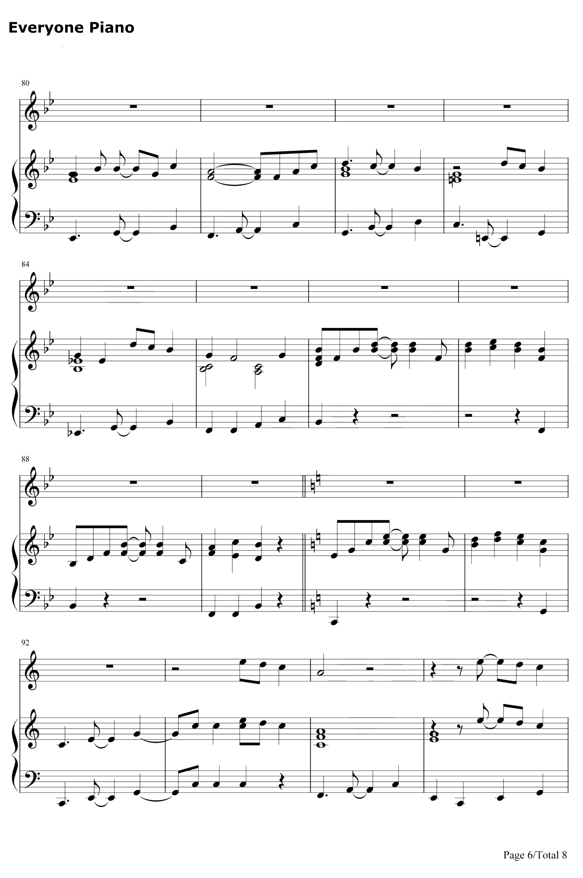 Under the Sea钢琴谱-AlanMenken-小美人鱼主题曲6