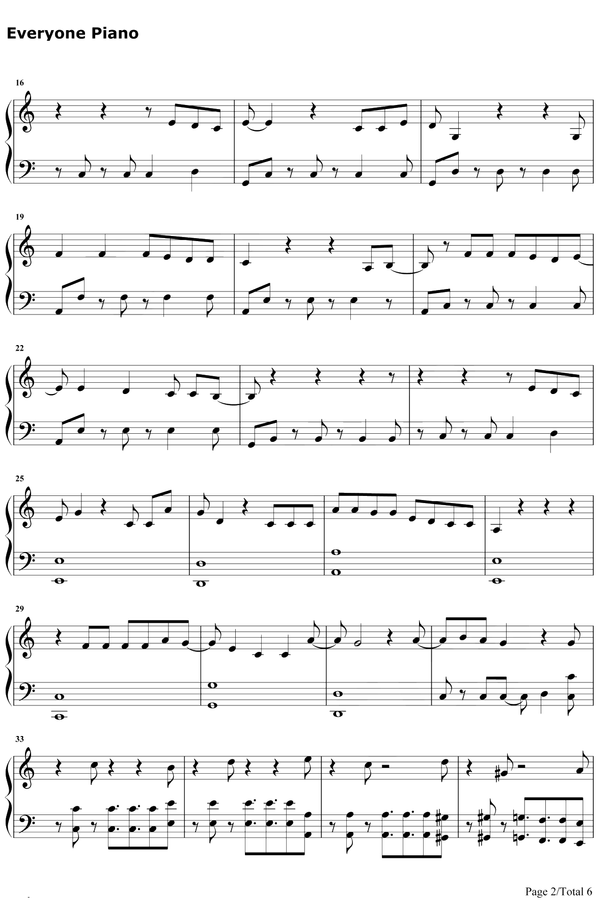 Let's Not Fallin Love钢琴谱-BigBang2