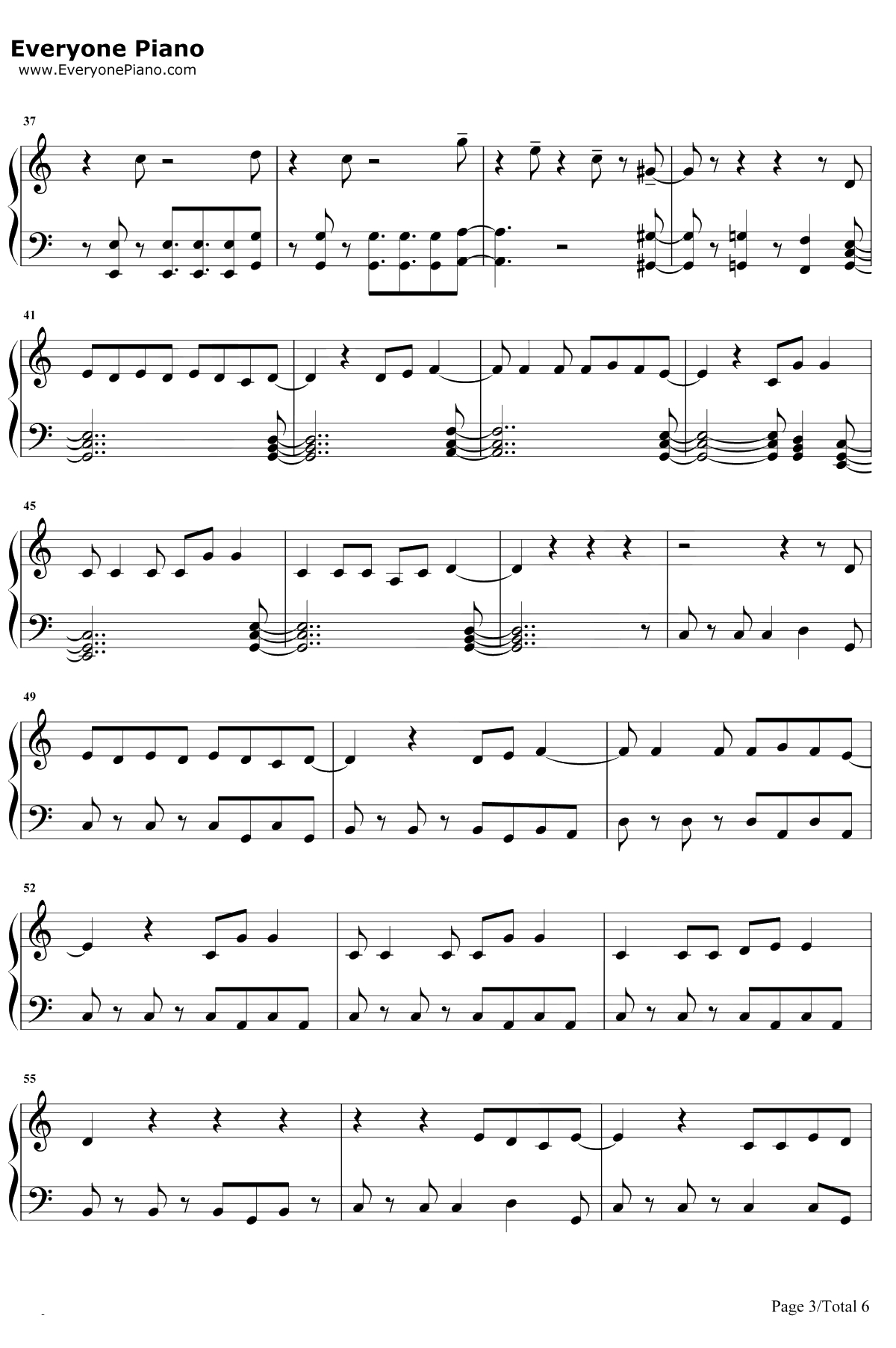 Let's Not Fallin Love钢琴谱-BigBang3