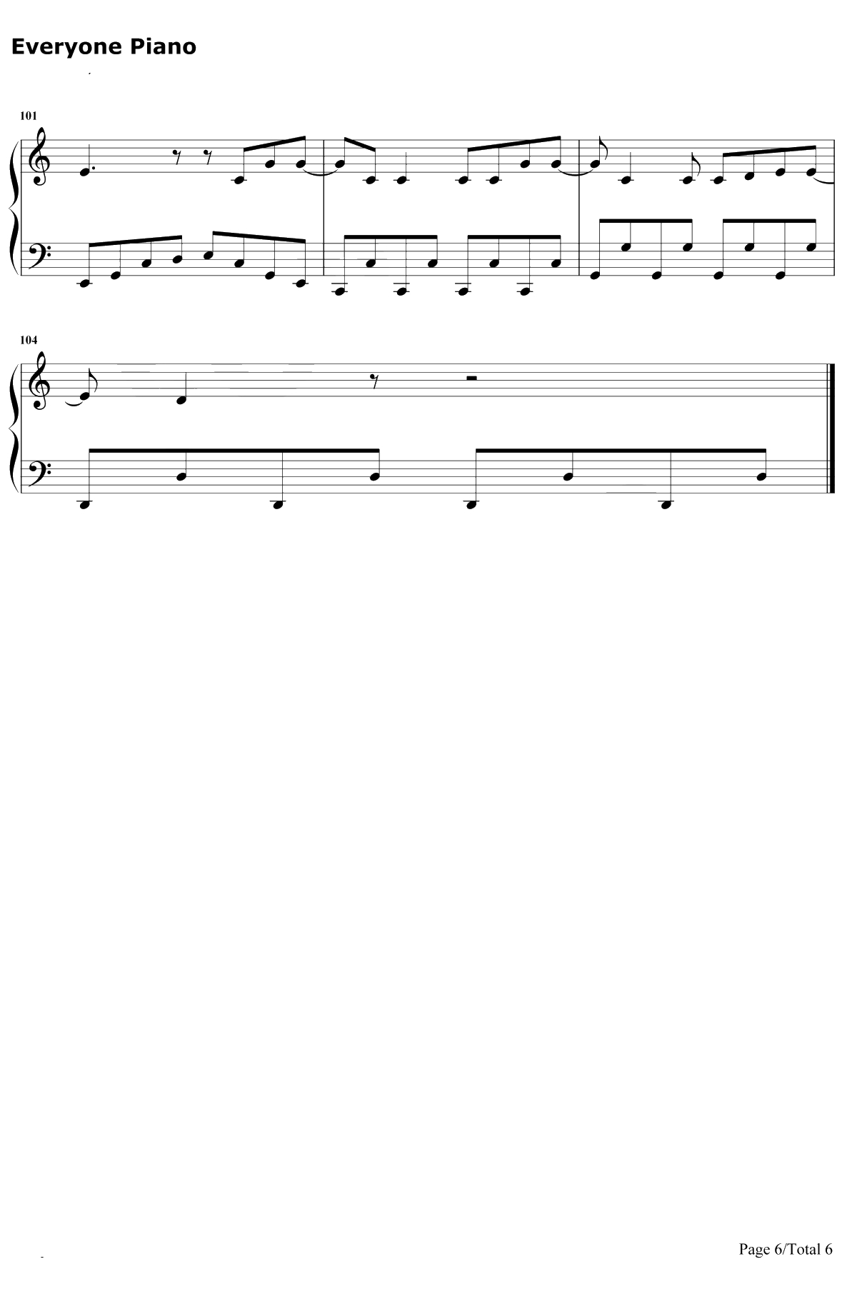 Let's Not Fallin Love钢琴谱-BigBang6